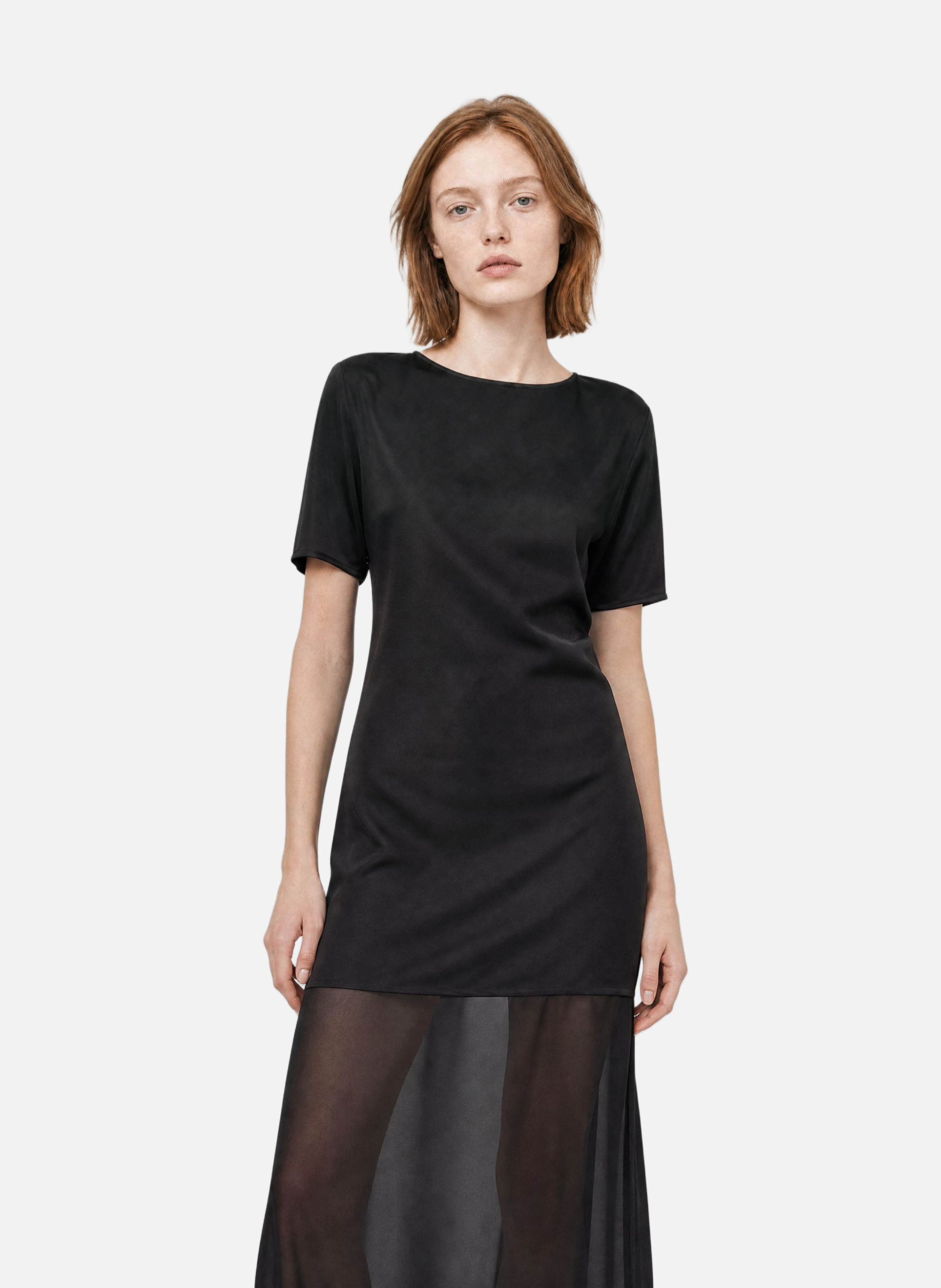 Long satin dress THE KOOPLES Black