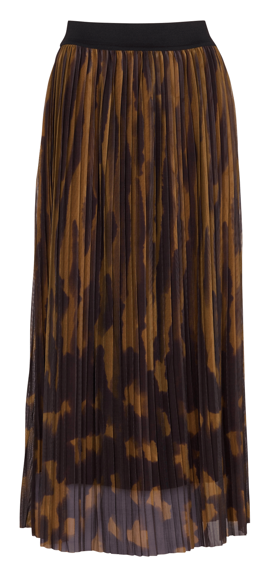 Long pleated printed skirt LA FEE MARABOUTEE Brown
