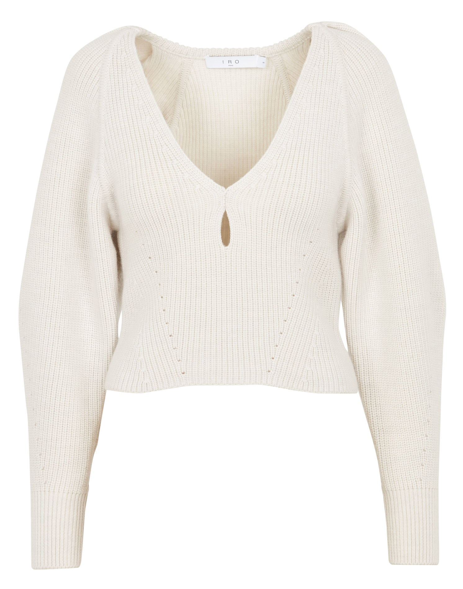 Pull décolleté V en laine IRO Beige