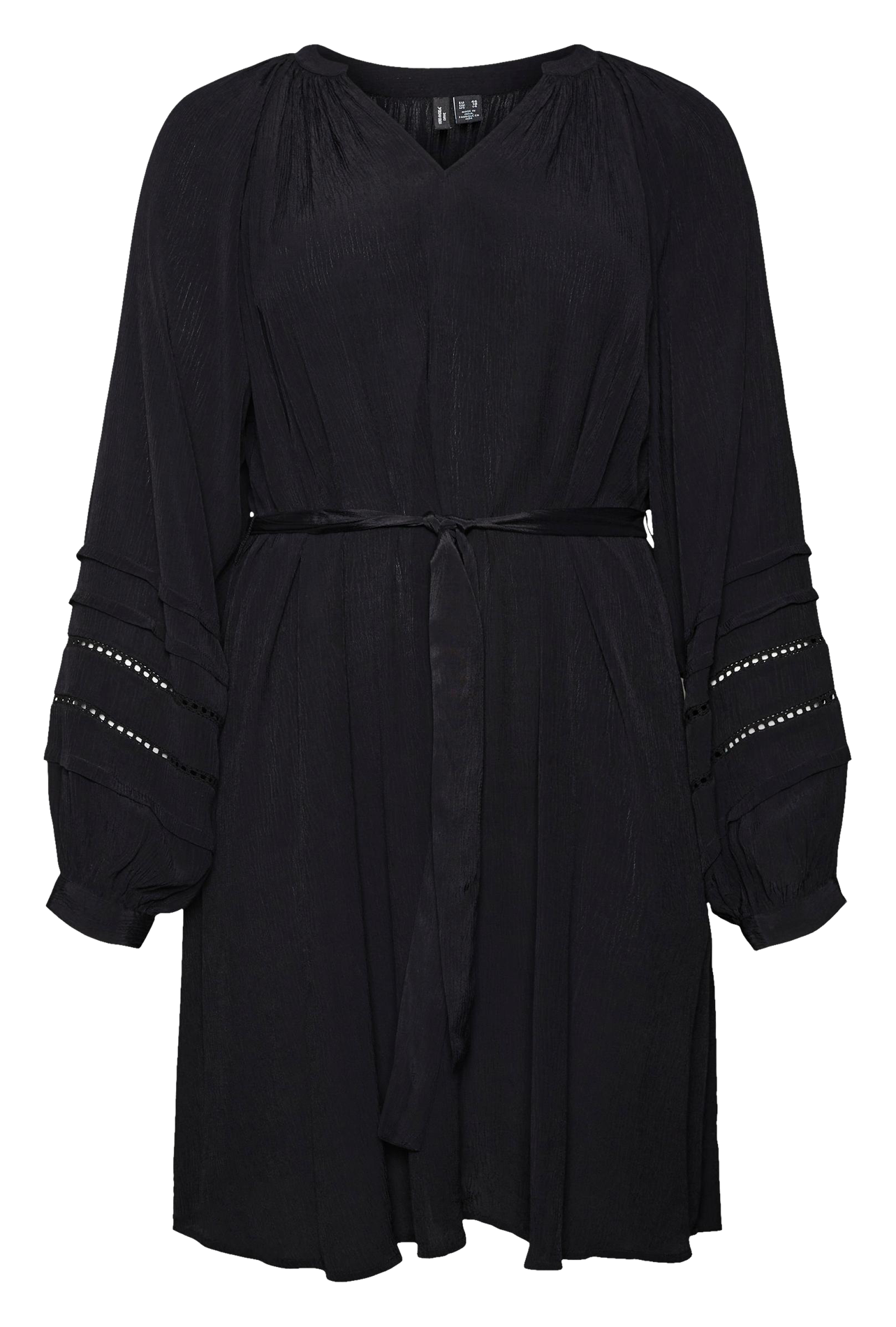 Belted V-neck midi dress VERO MODA CURVE Black