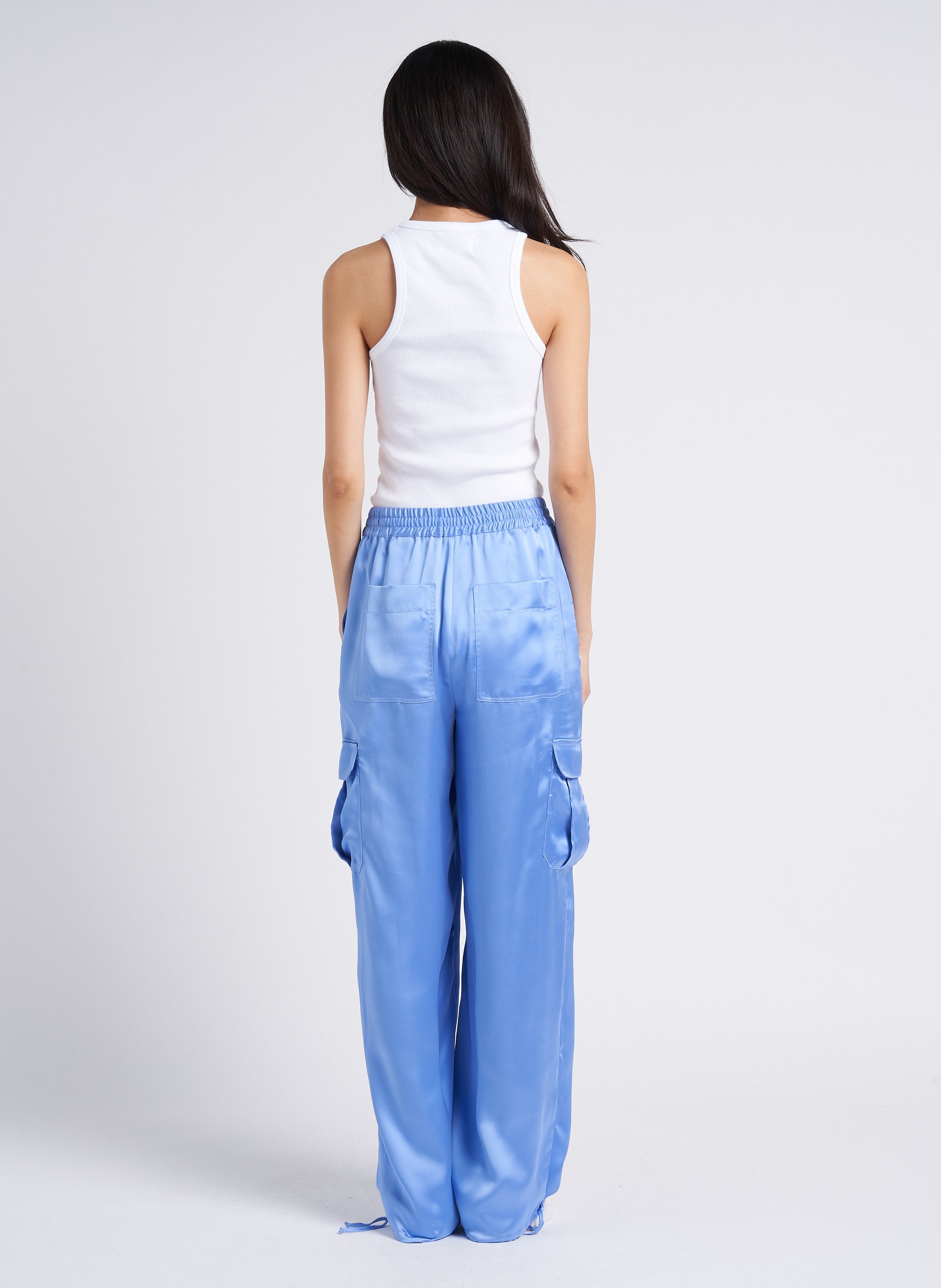 Ribbed cotton tank top SAISON 1865 White