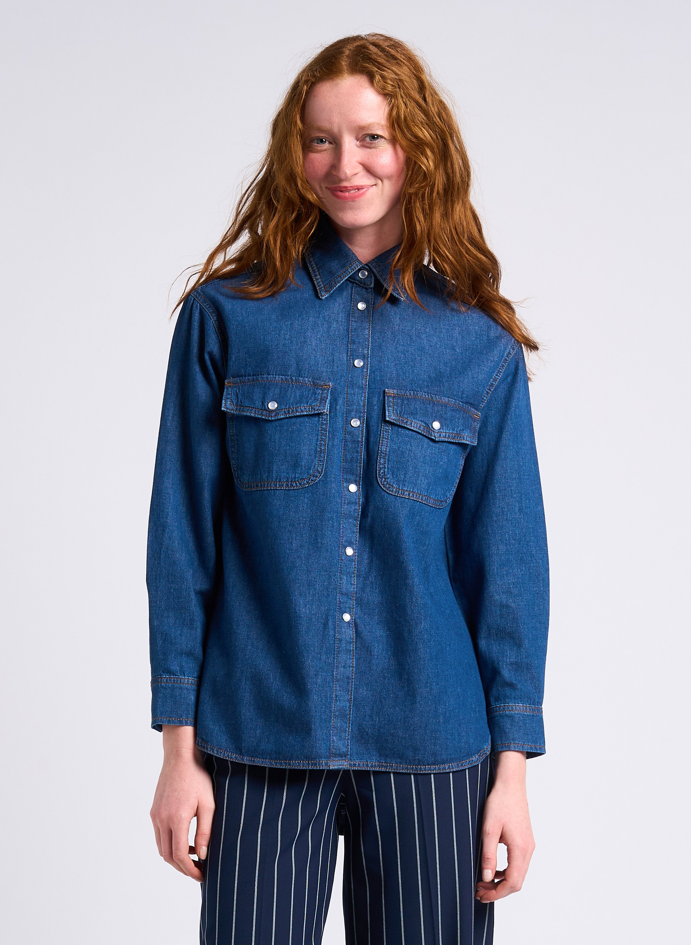 Surchemise col classique en jean  MAX&Co. Bleu