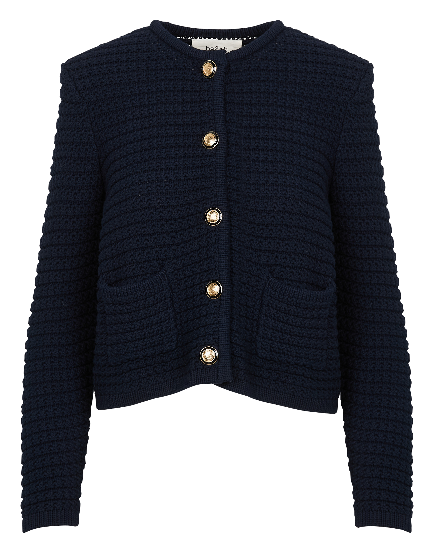 Recht vest met ronde hals | katoenblend BA&SH Blauw