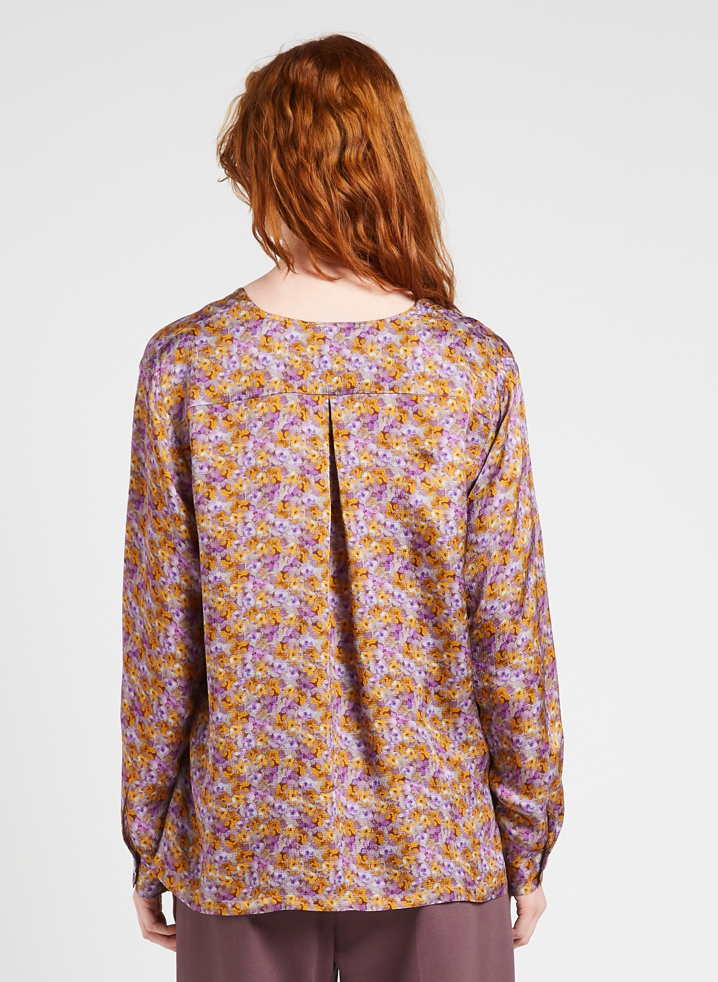 Straight V-neck top ATTIC AND BARN Purple