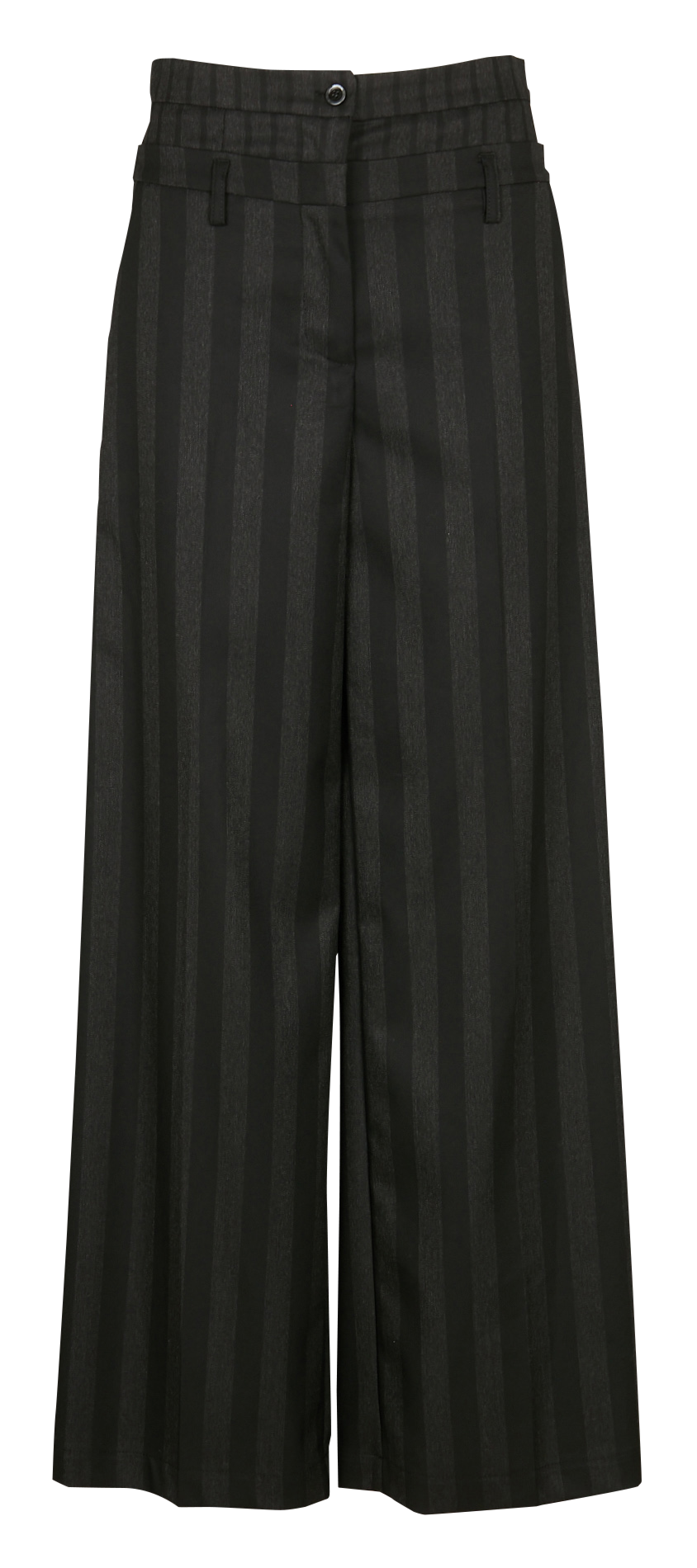 Pantalon large rayé à double tailles  IMPERIAL Noir