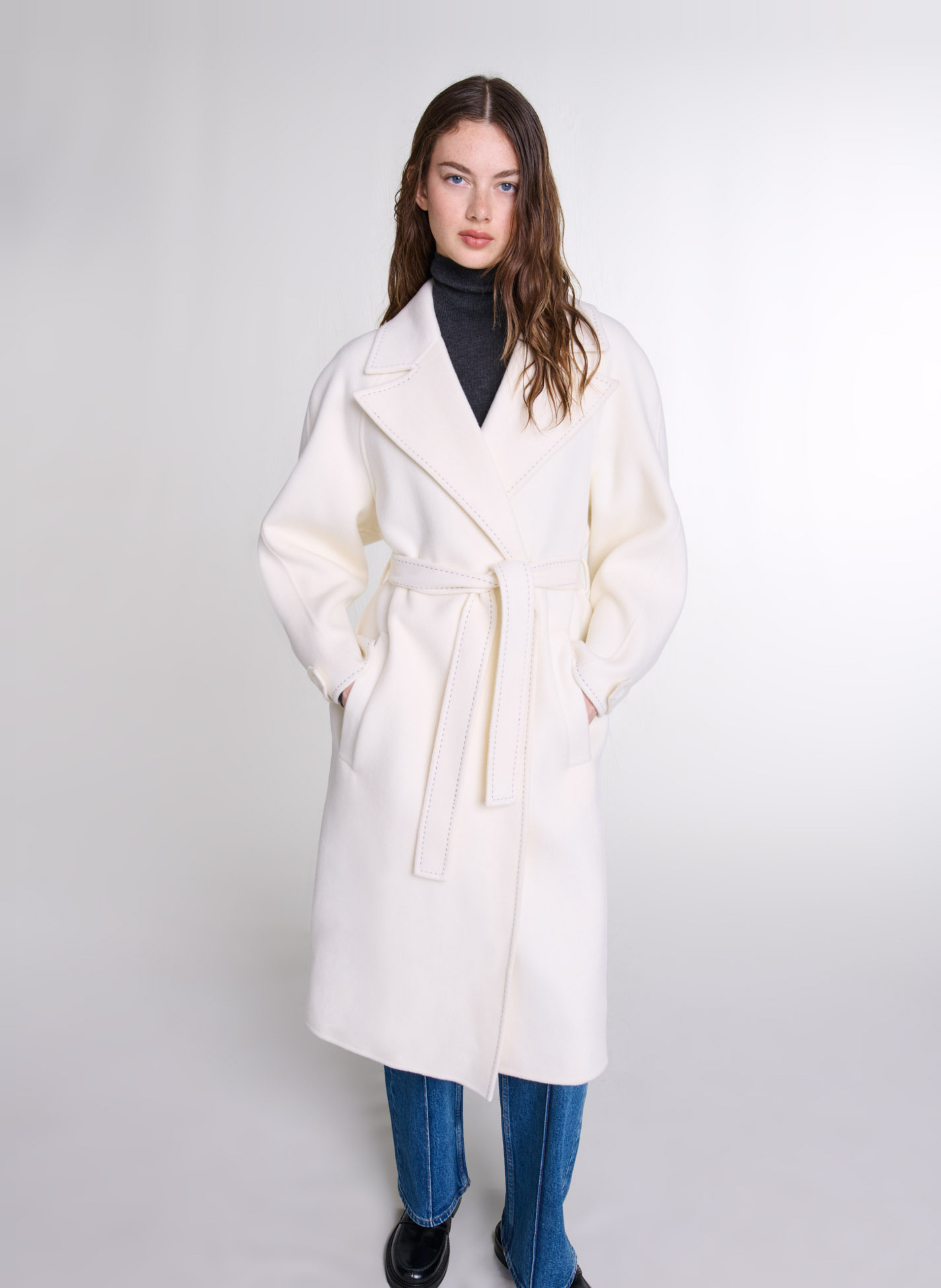 Maje wool blend coat on sale