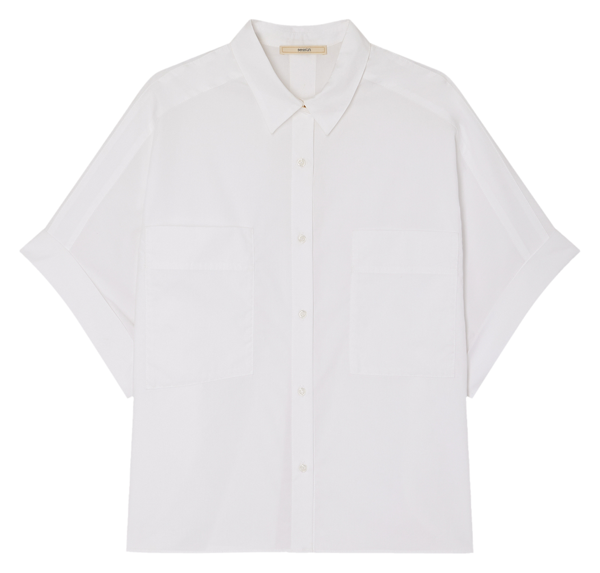 Colonel plain shirt SESSUN White