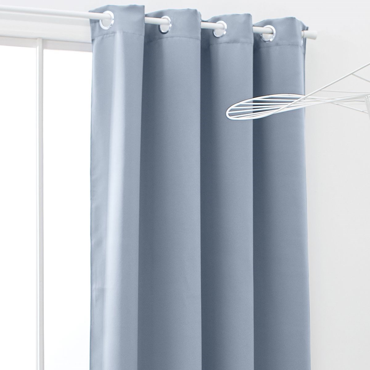 Plain blackout curtain with eyelets TODAY LINGE DE MAISON Blue