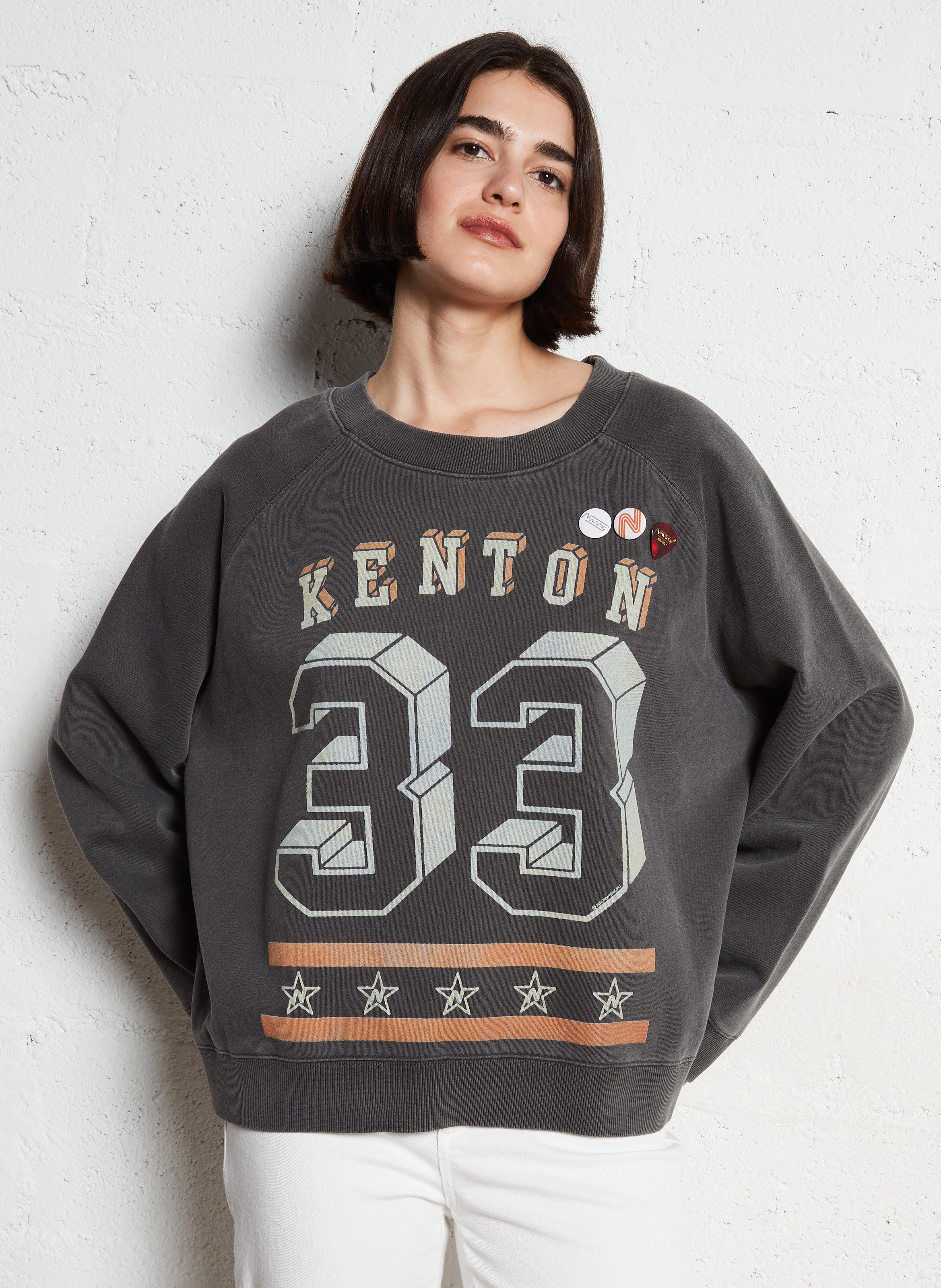 Sweat oversize en coton mélangé NEWTONE Gris