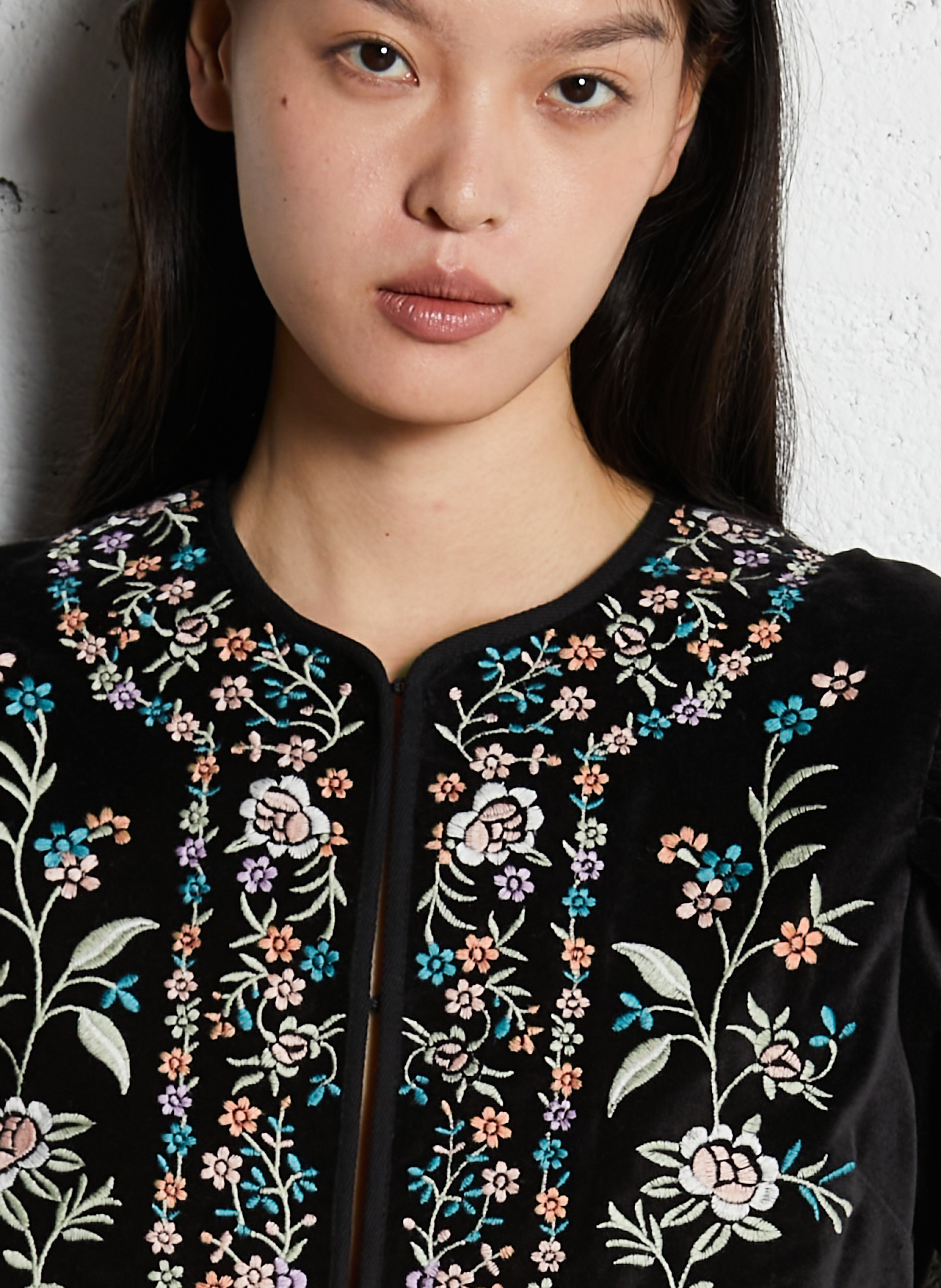 Jacket with velvet detail LOUISE MISHA Black