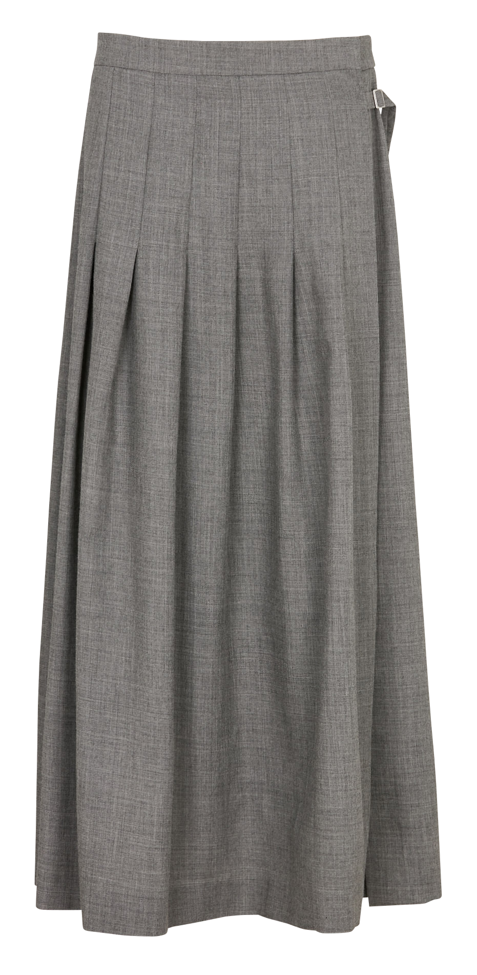 Weit plissierter Wollrock LAURENCE BRAS Grau