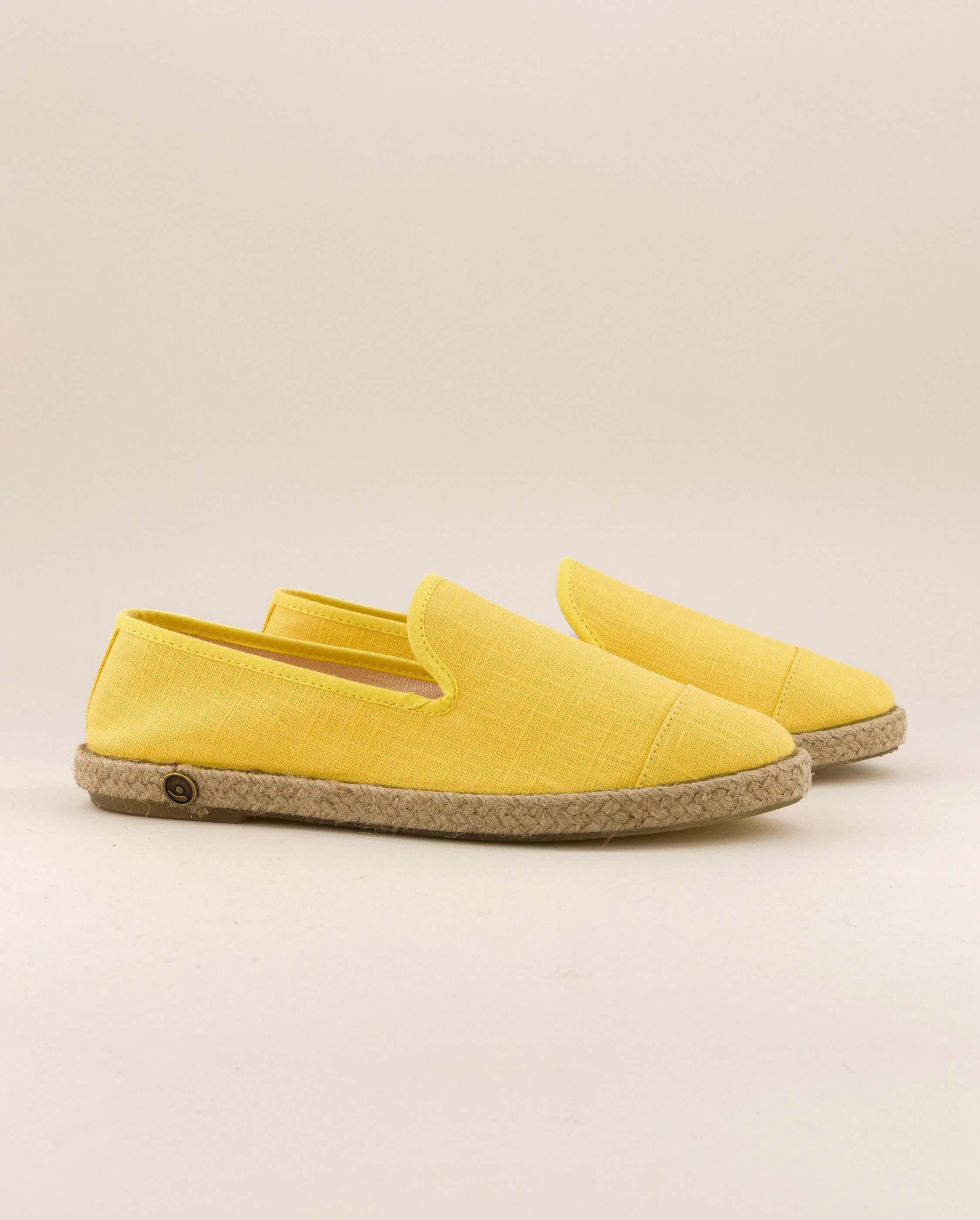 Women's linen espadrilles, yellow ANGARDE Yellow