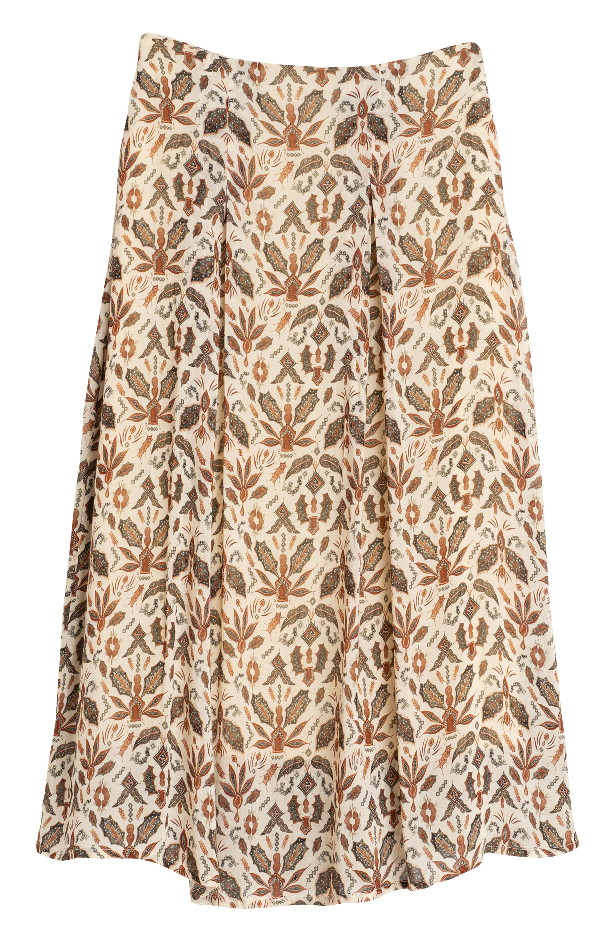 Jupe longue évasée imprimée INDI & COLD Beige