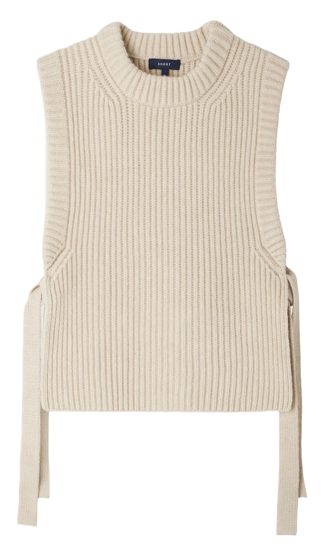 Plastron col rond en laine SOEUR Beige