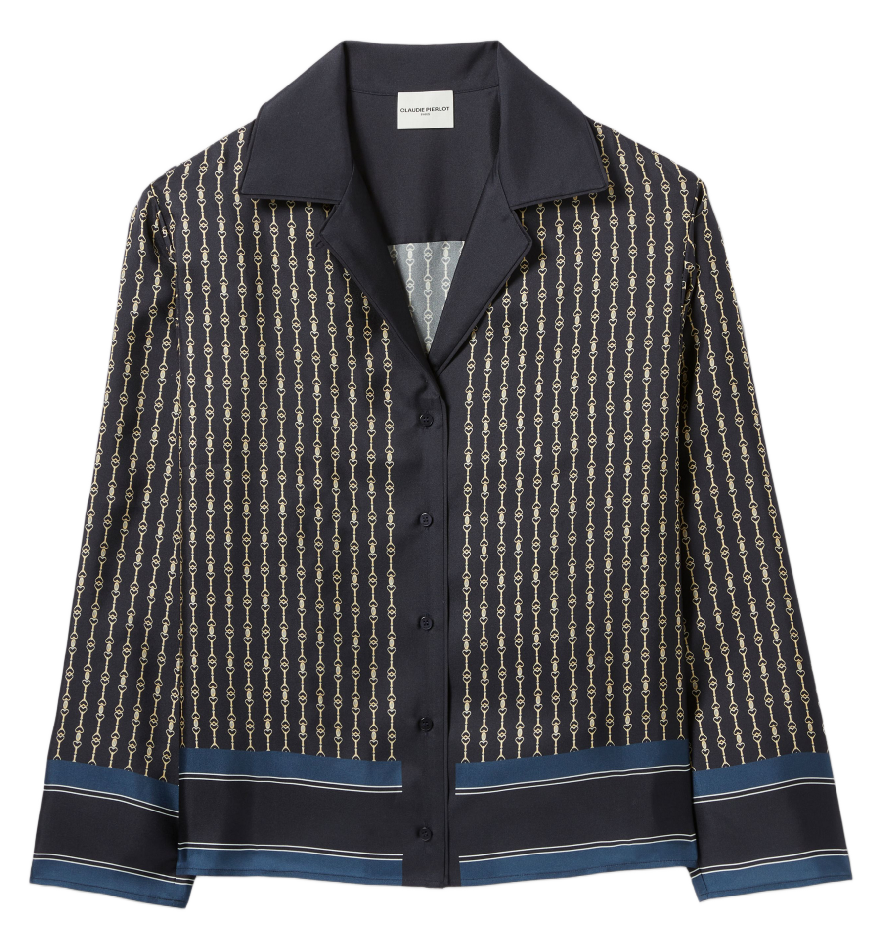 Silk fluid shirt with patterns CLAUDIE PIERLOT Multicolored