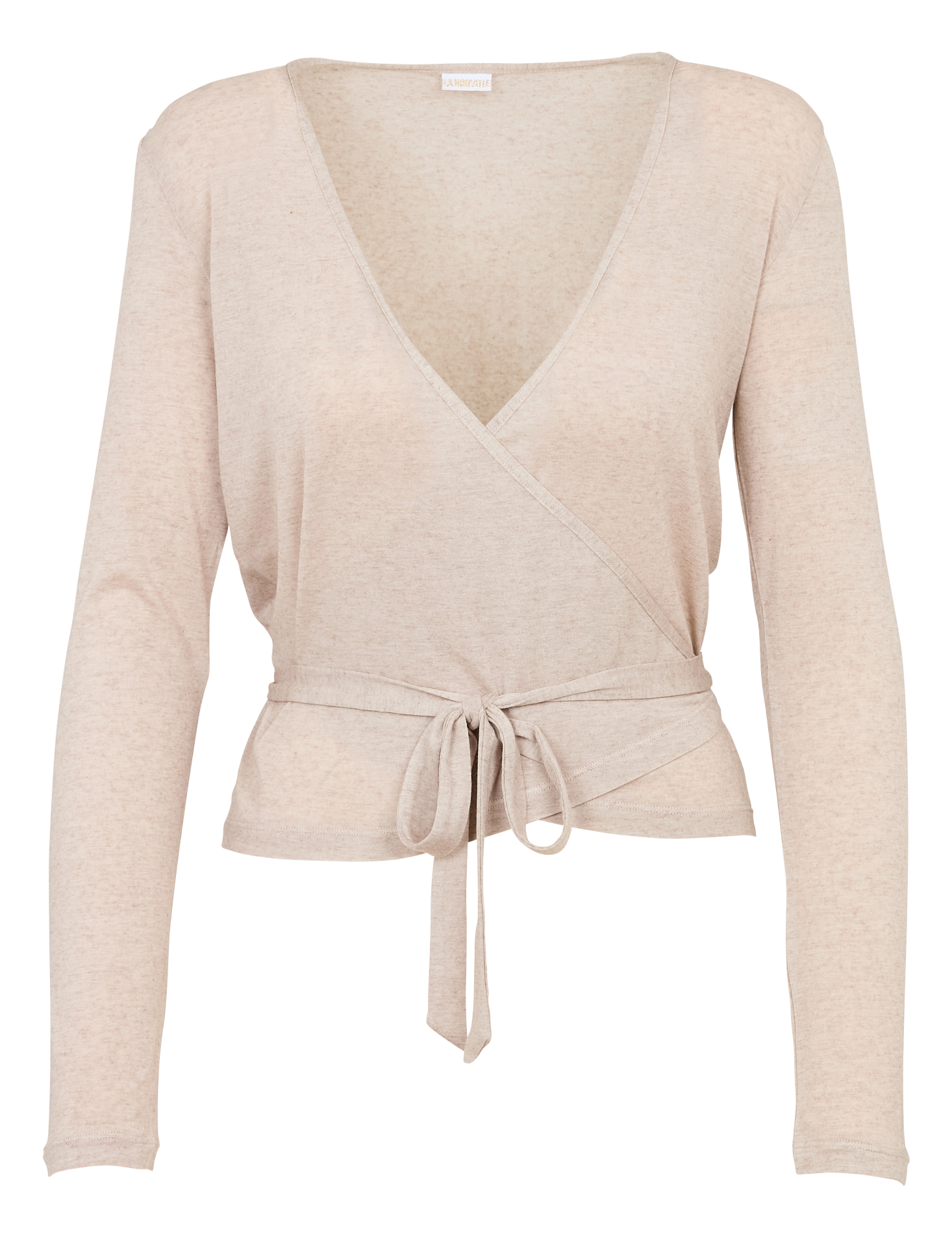 Long-sleeve wrap top LA NOUVELLE Beige
