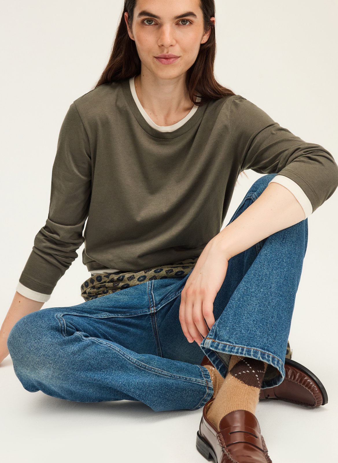 Straight cotton-blend T-shirt PABLO