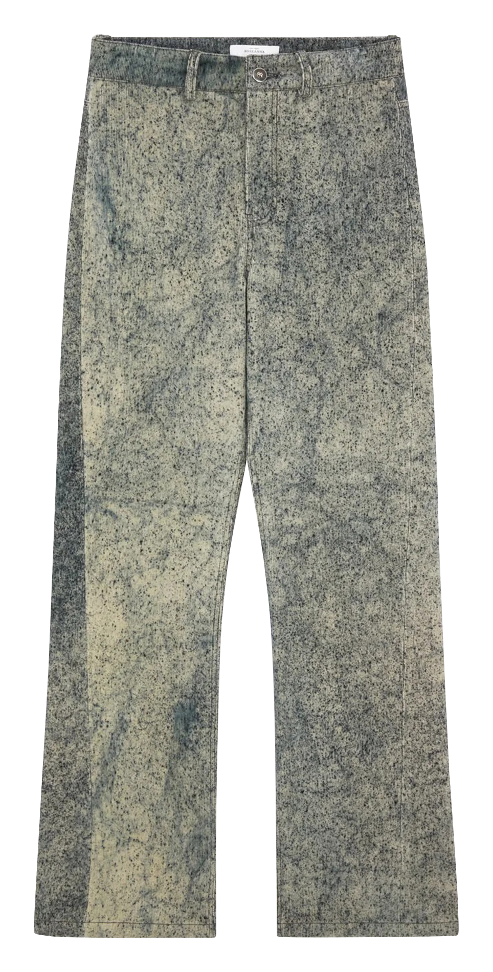 Pantalon droit imprimé en velours côtelé ROSEANNA Bleu