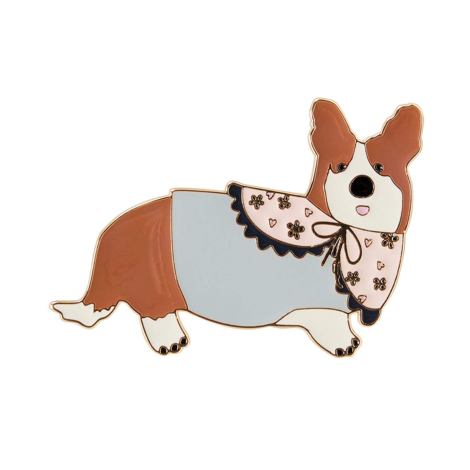 Decorative brooch DES PETITS HAUTS Golden