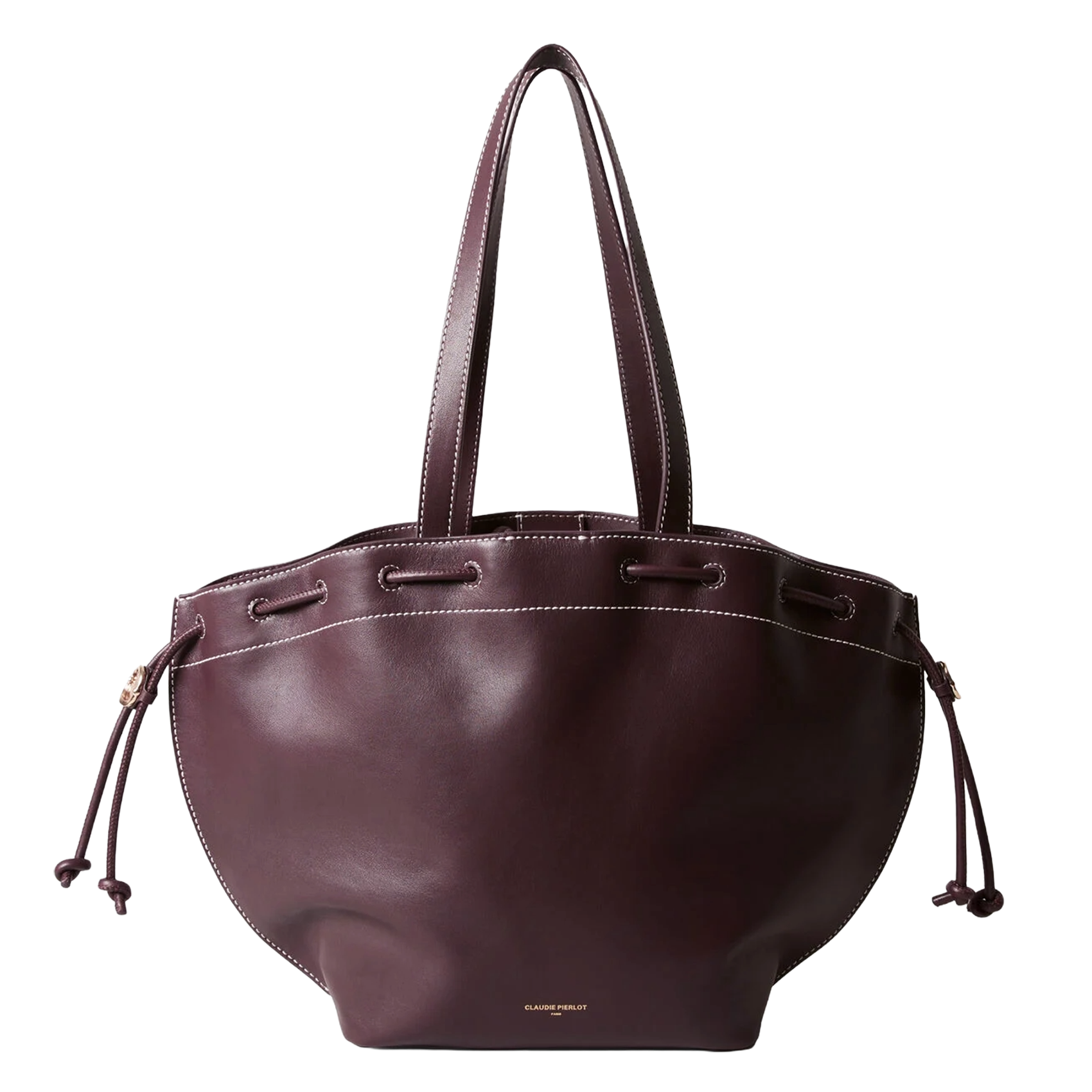 Cabas en cuir lisse CLAUDIE PIERLOT Rouge