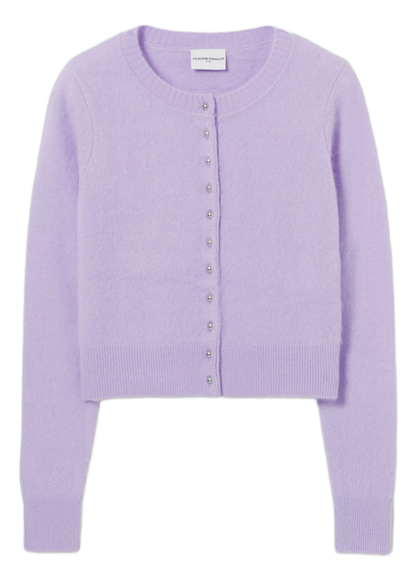 Gilet ocl rond en laine mélangée CLAUDIE PIERLOT Violet