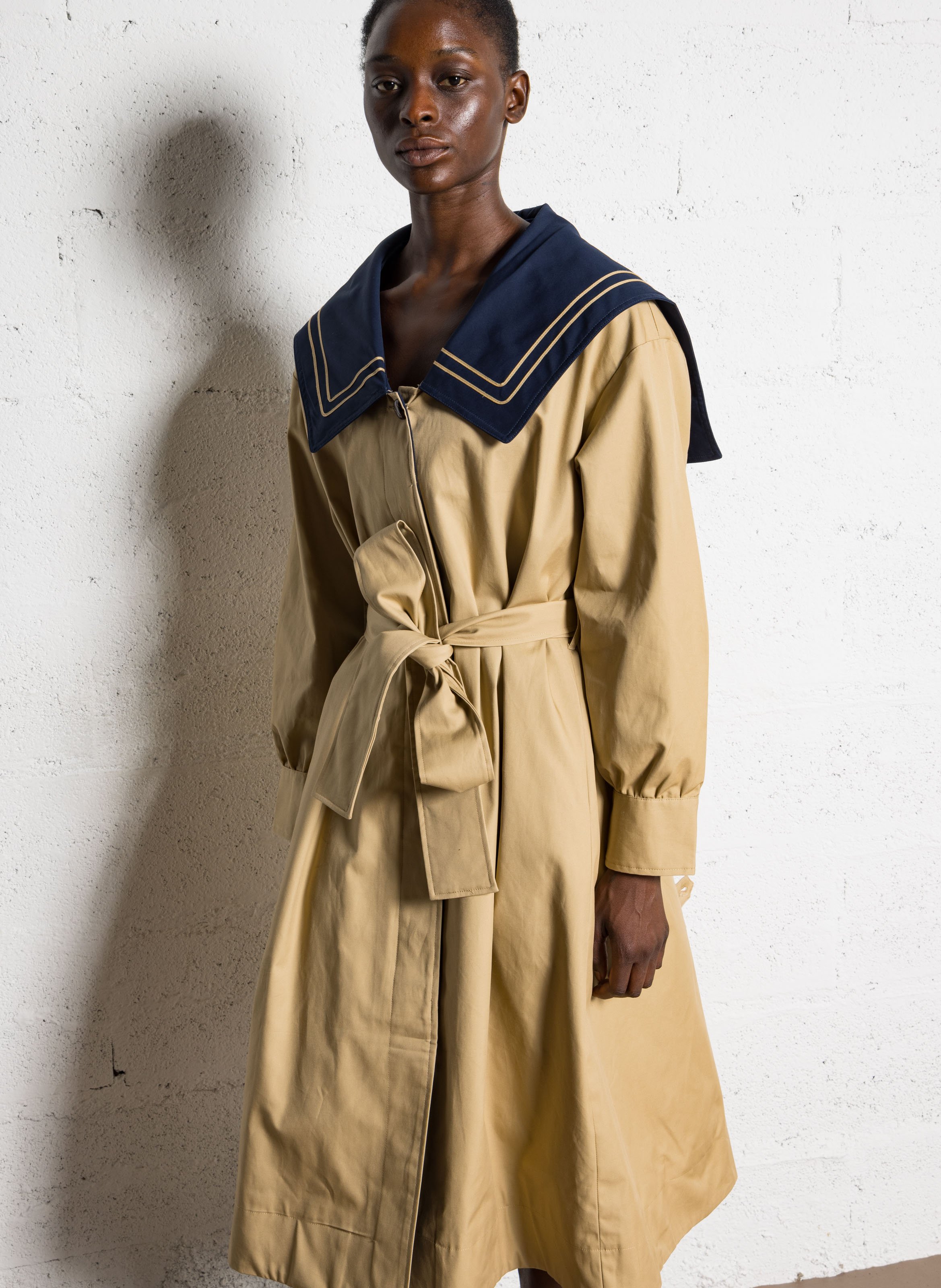 Trench en coton bio DAMSON MADDER Beige