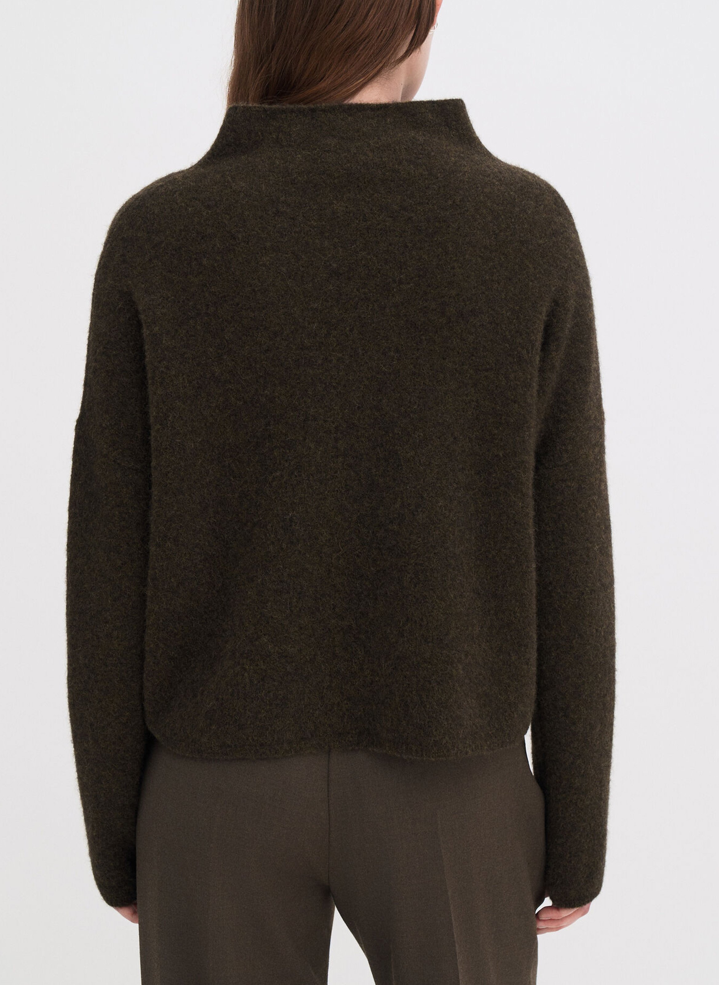 Pull col montant en laine mélangée FILIPPA K Kaki