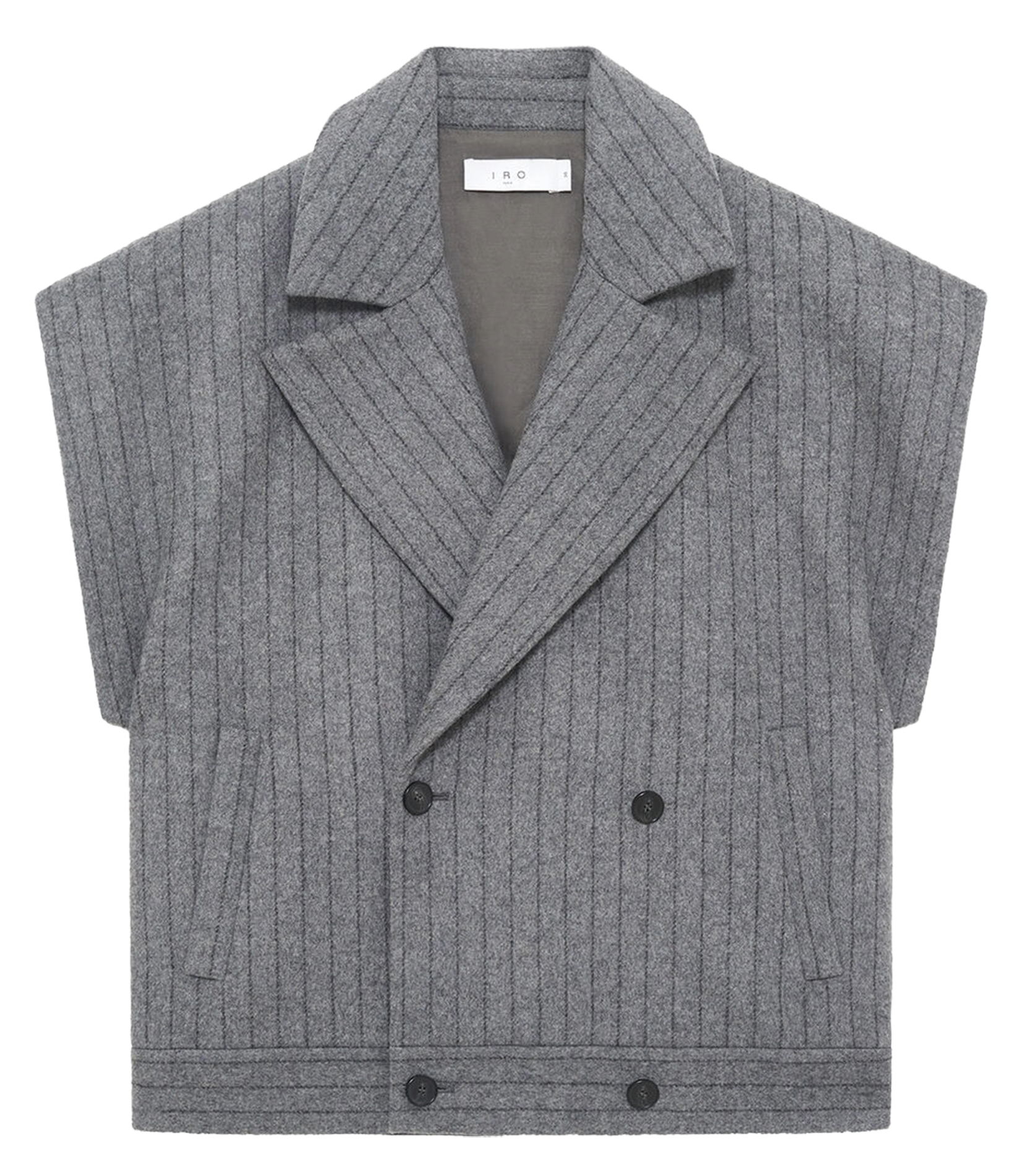Fitted wool-blend suit collar jacket IRO Grey