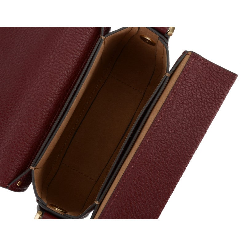 Handbag - cowhide leather POURCHET Red