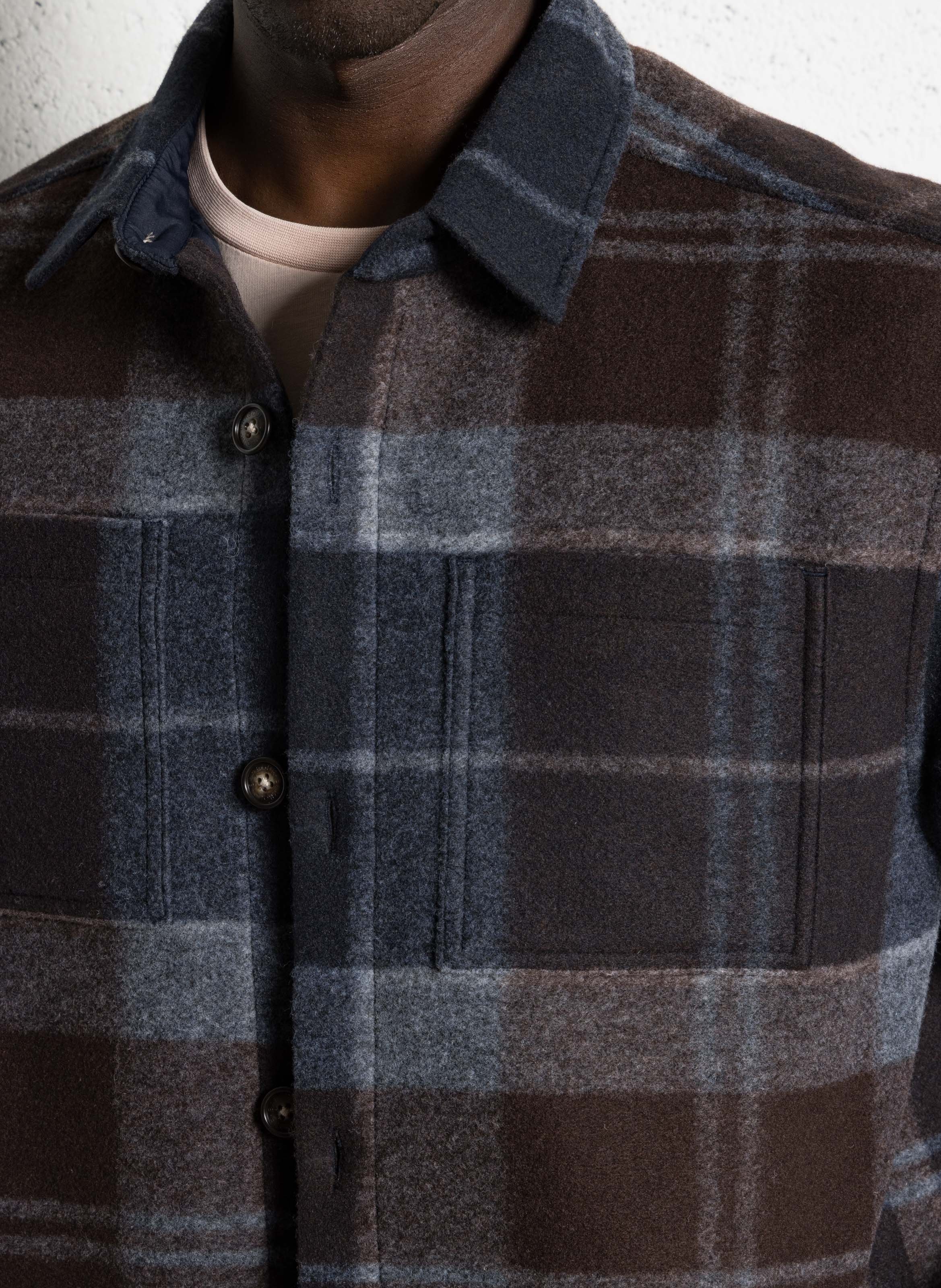 Geruite overshirt BARBOUR Bruin