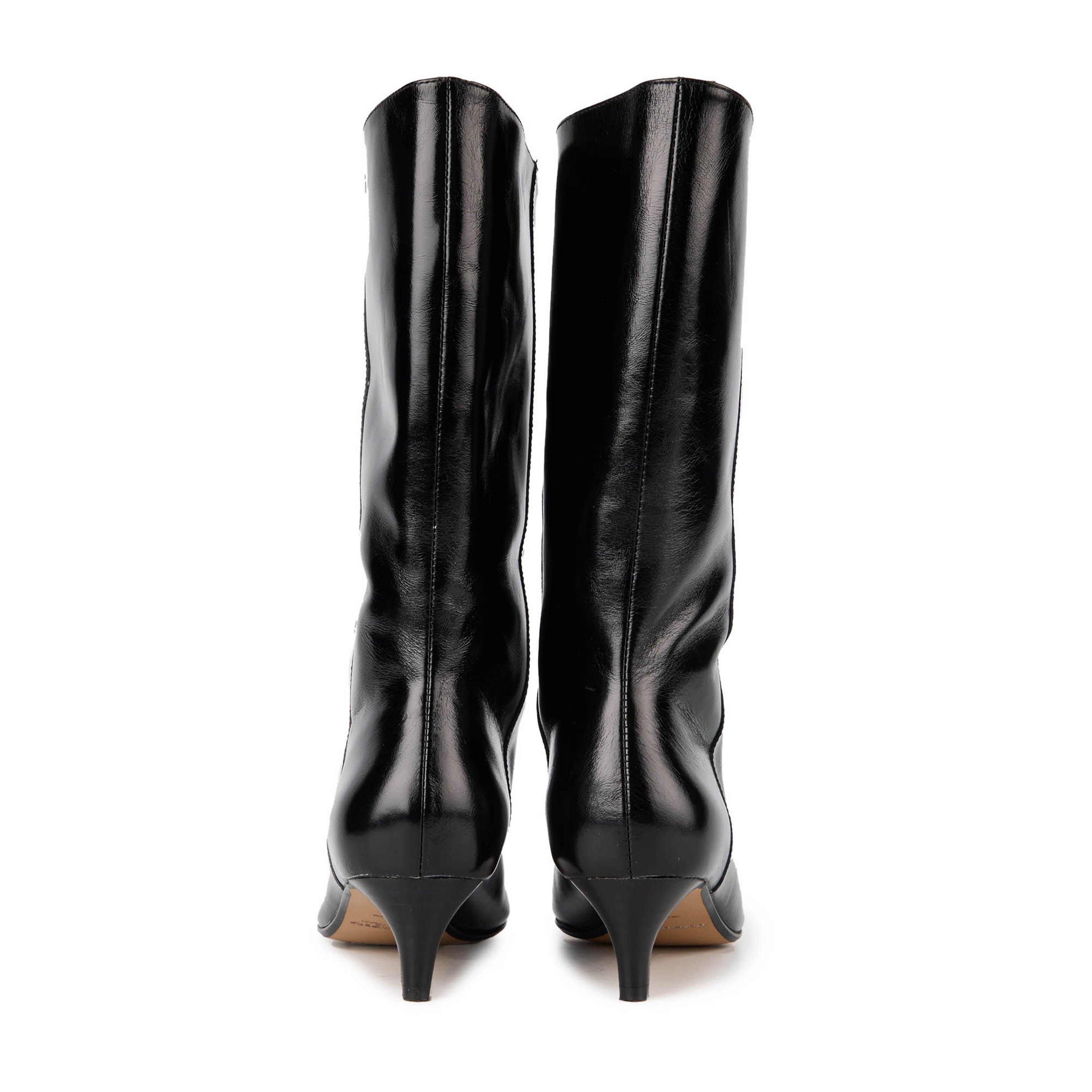 Yolanda shiny leather BONS BAISERS PARIS Black