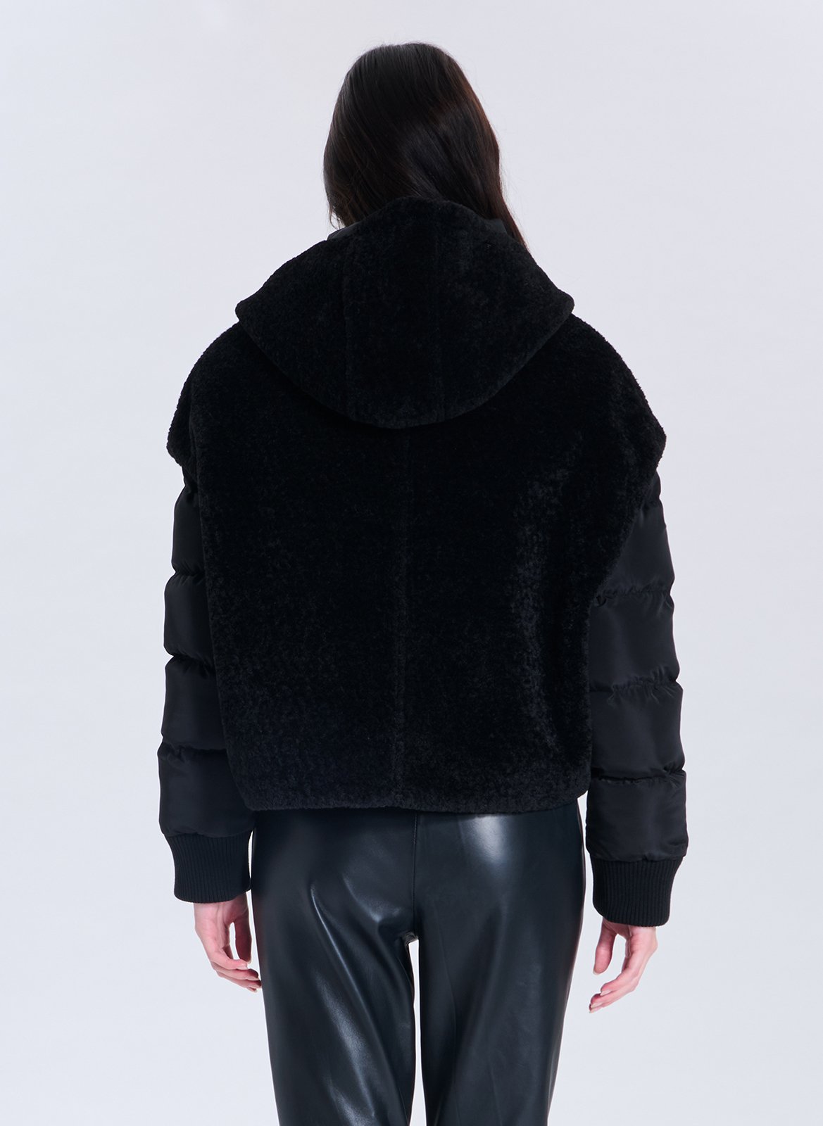 High-neck coat with hood ZAPA Black