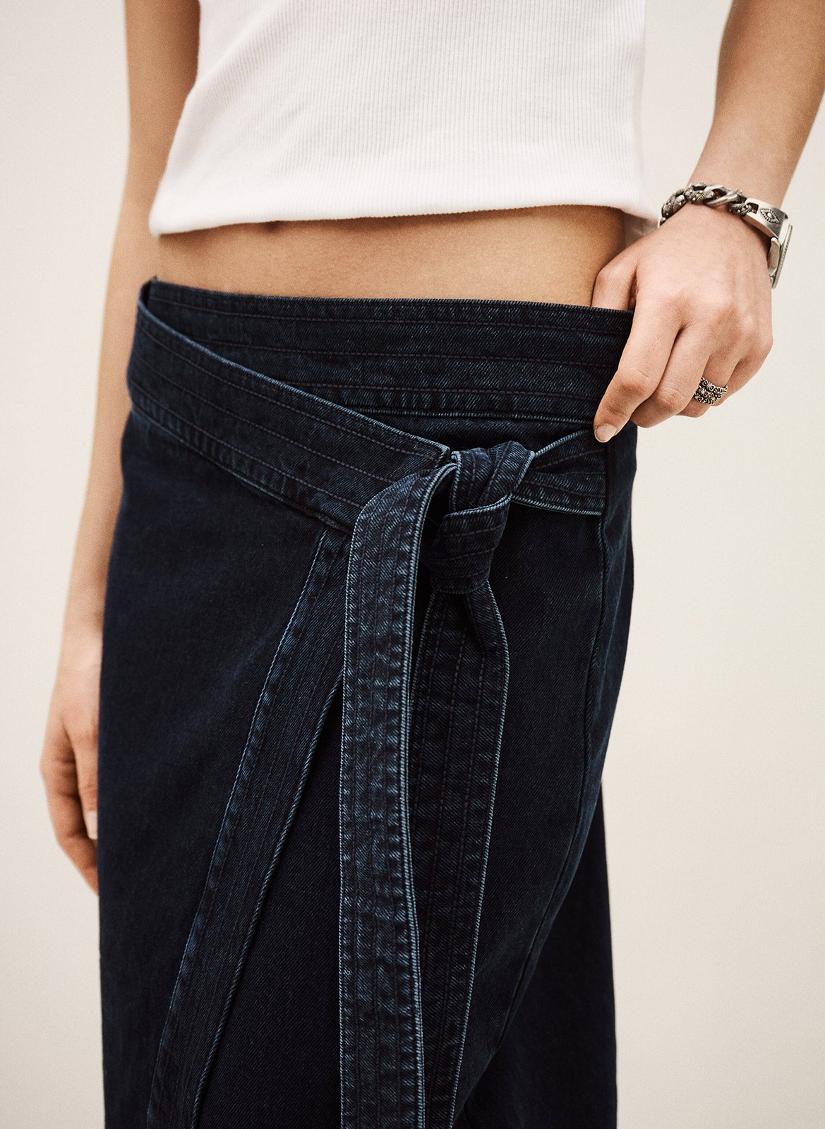 Katoenen midirok Anaïs BA&SH Blauw