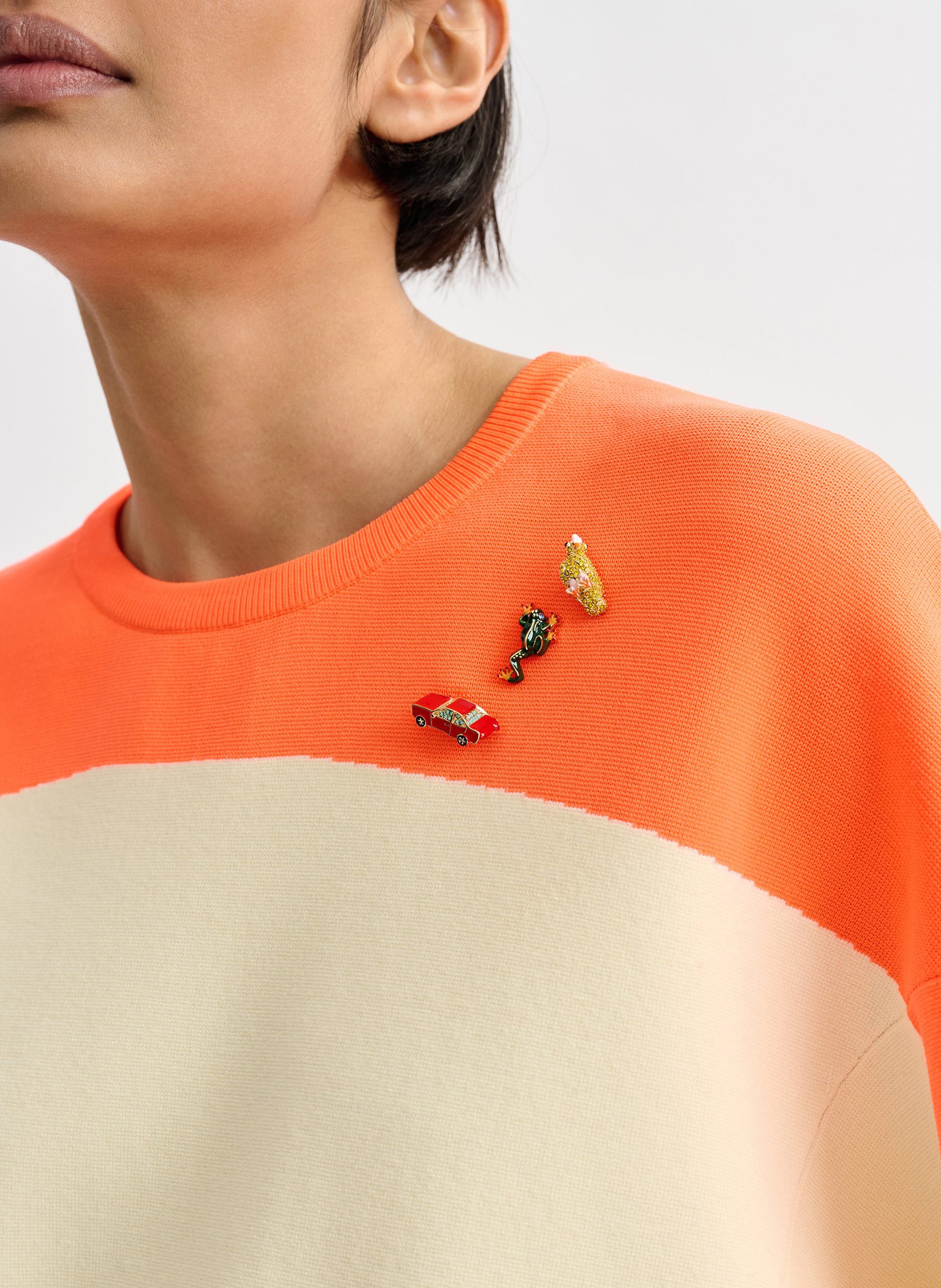 Pull col rond  ESSENTIEL ANTWERP Orange