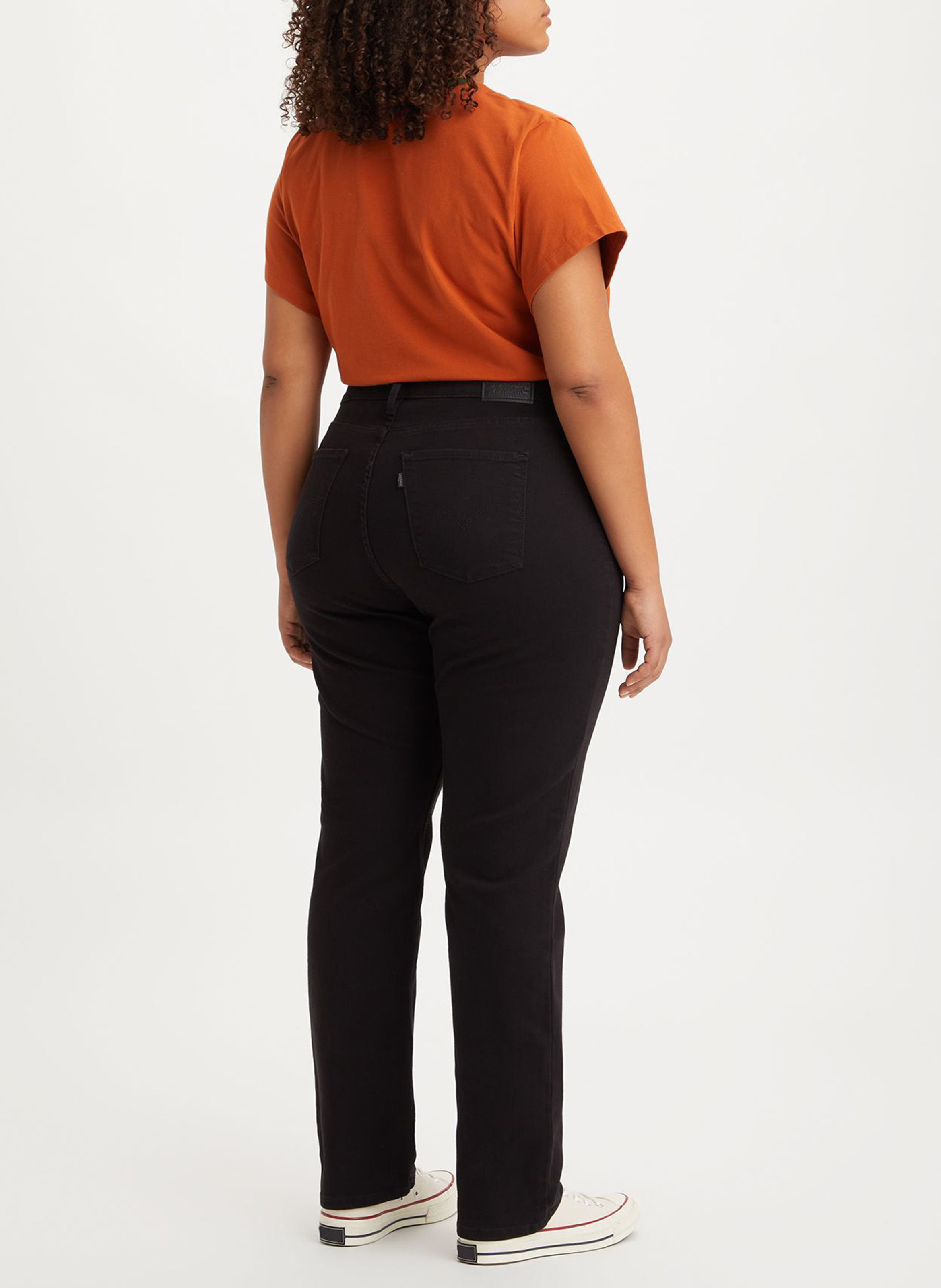 High-rise straight-leg jeans LEVI'S Black