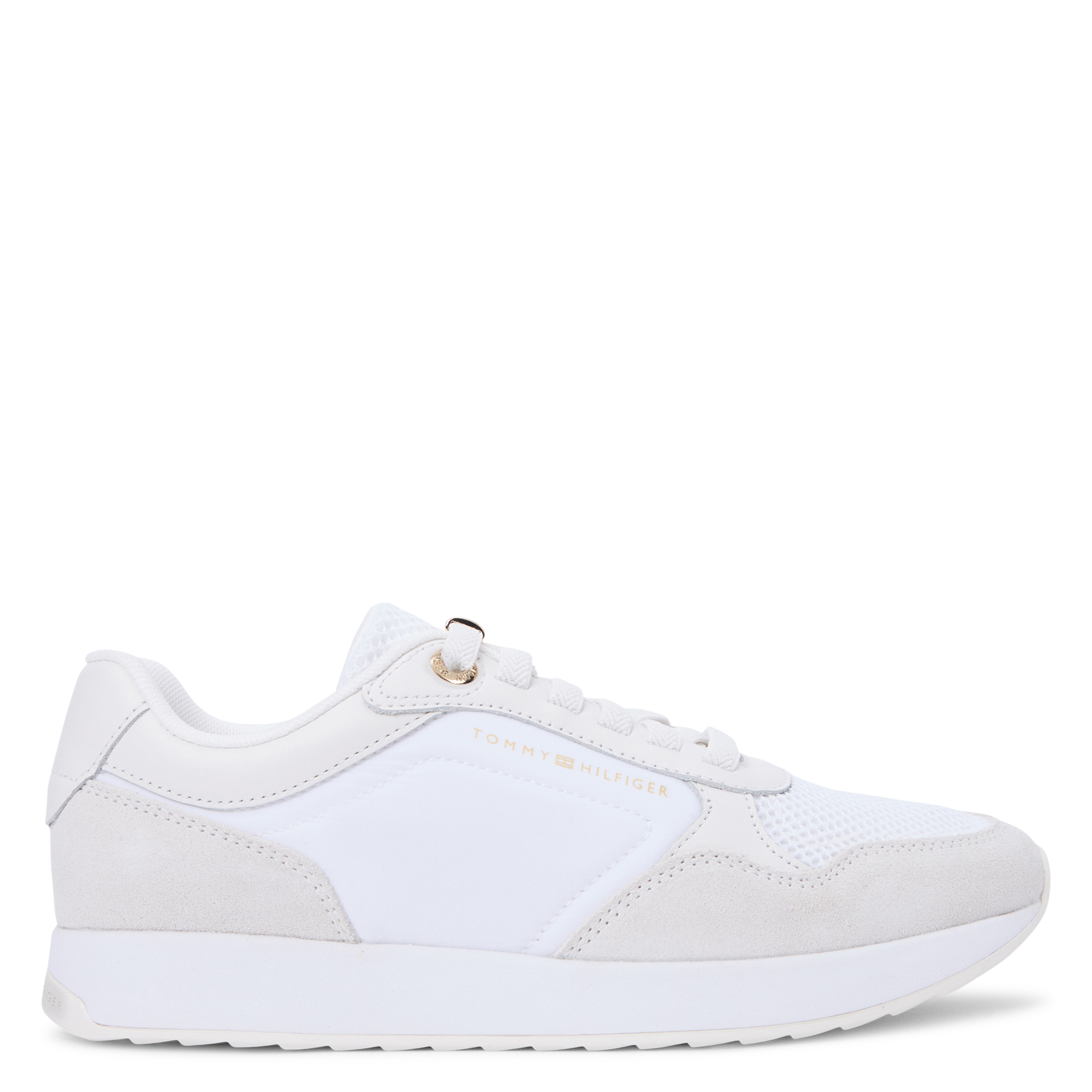 Lace-up leather low-top sneakers TOMMY HILFIGER White