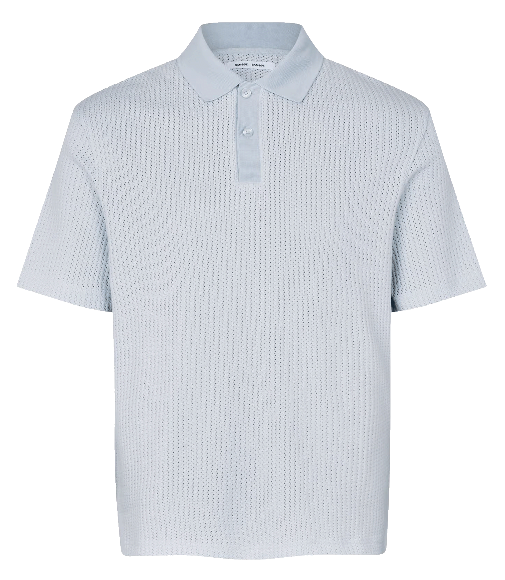 Polo droit en coton bio SAMSOE SAMSOE Bleu