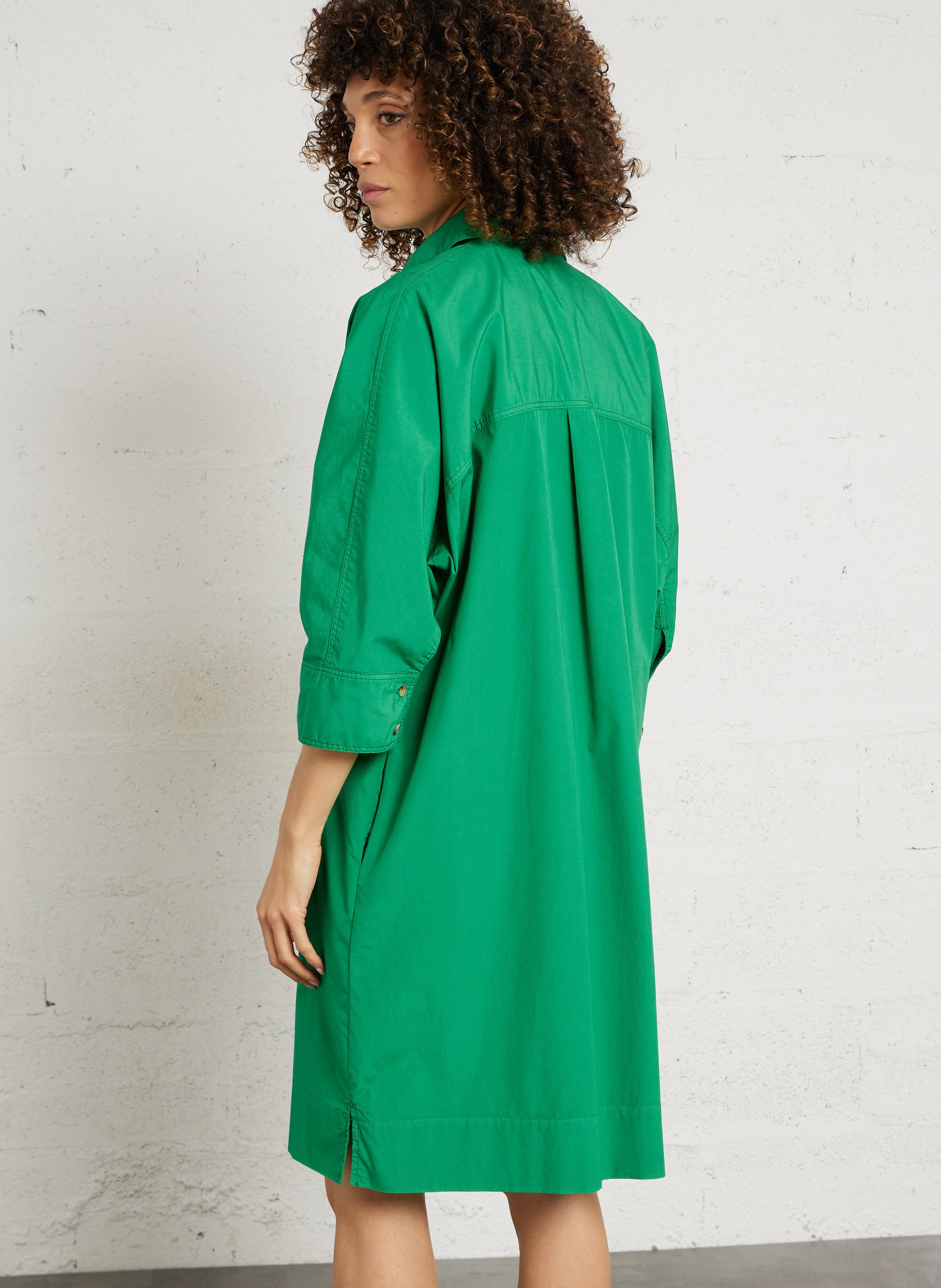 Robe midi col classque SACRECOEUR Vert