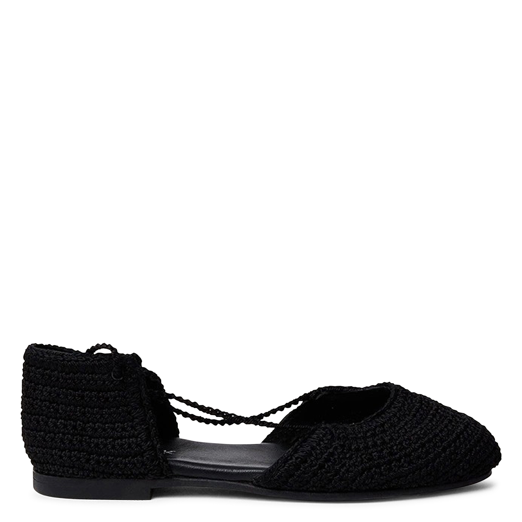 Lace-up crochet ballet flats JONAK