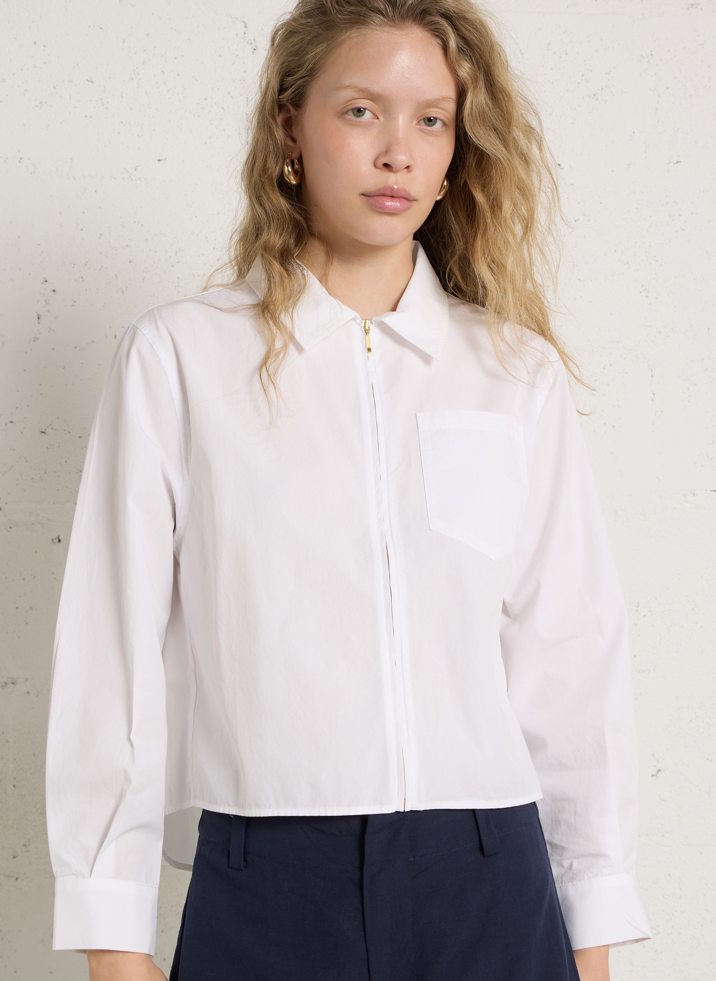 Short cotton poplin dress BELLA JONES