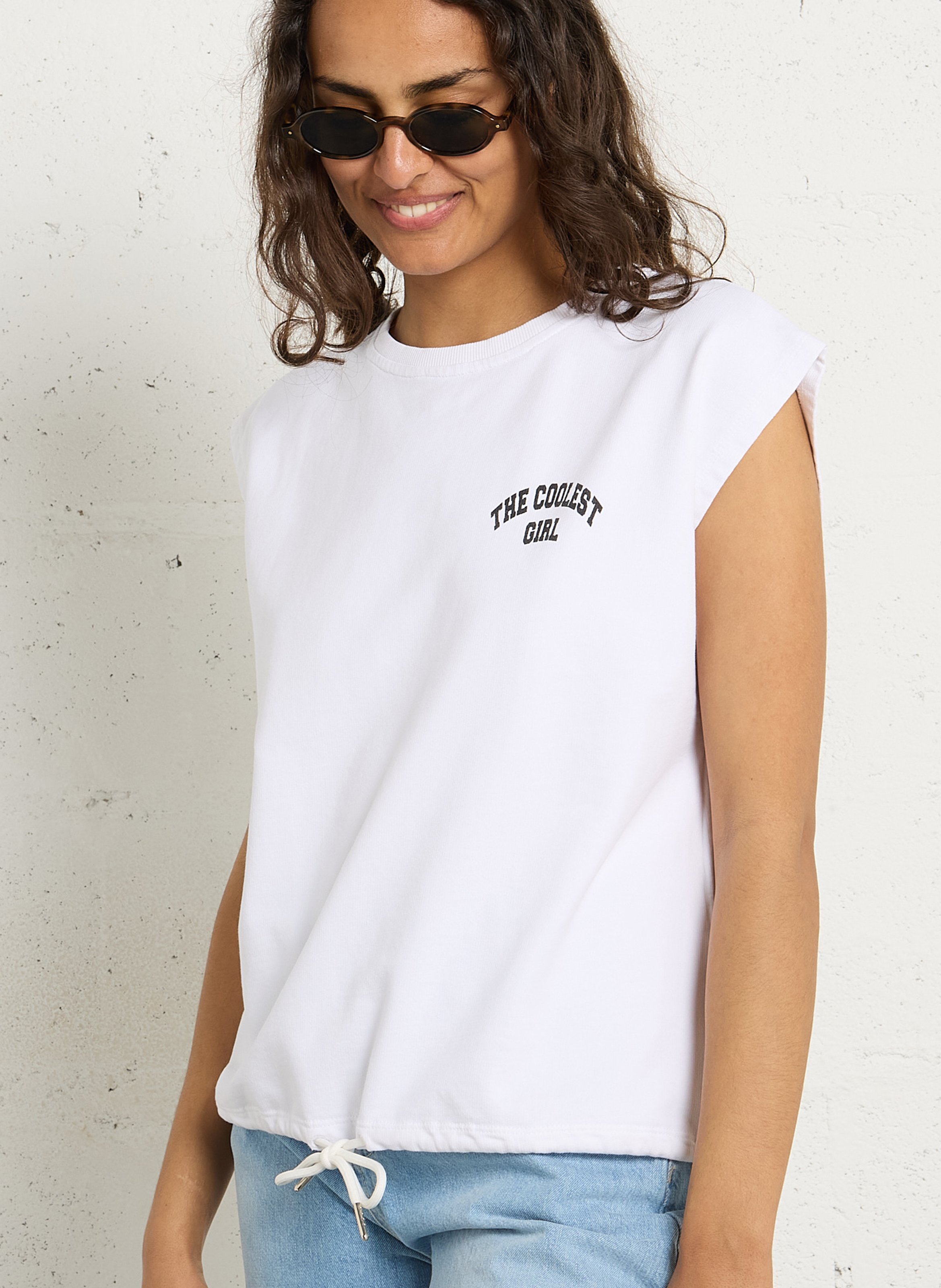 Tee-shirt oversize en coton BERENICE Blanc