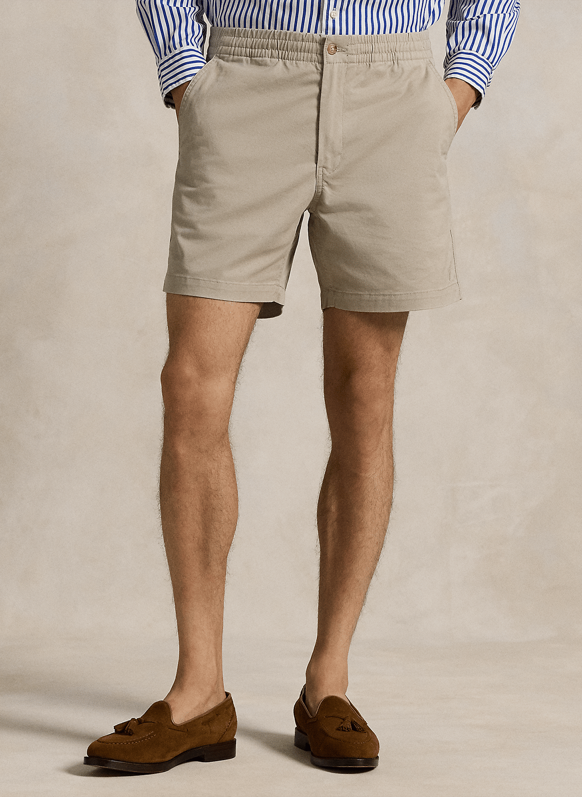 Gerade geschnittene Shorts aus Baumwoll-Mix POLO RALPH LAUREN Beige