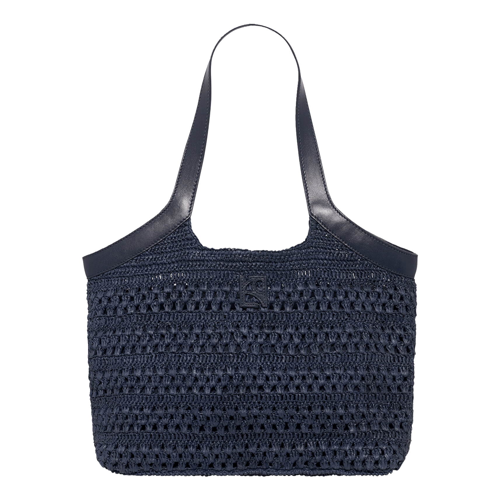 Gevlochten, leren shopper CAROLL