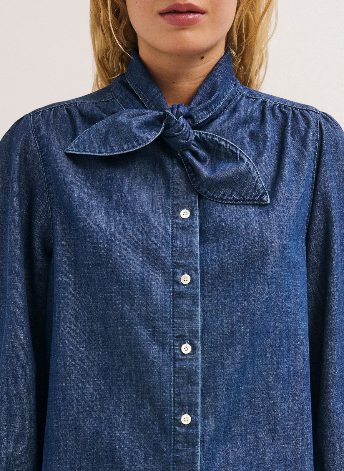 Loose-fit cotton shirt PABLO Blue
