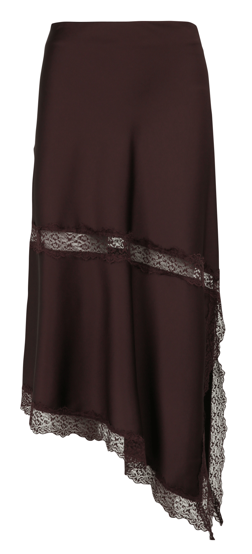 Asymmetrical Midi Skirt with Lace IMPERIAL