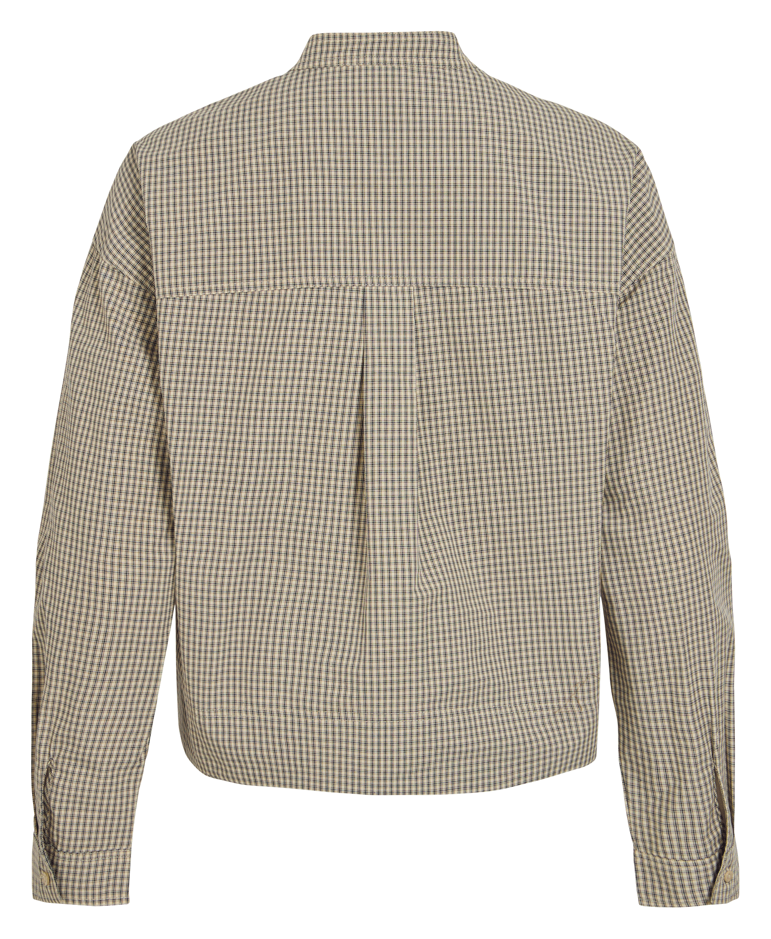 Rechte blouse met ronde hals en print ROUGE EDIT Beige