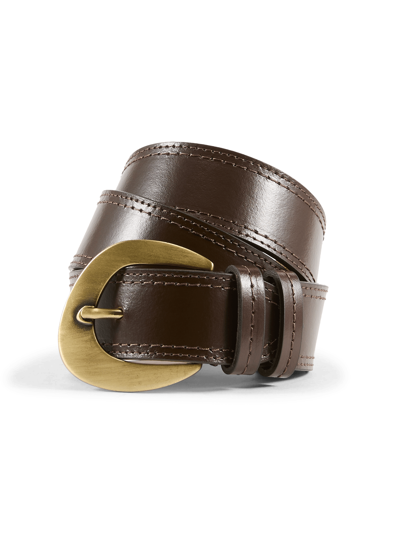 Cowhide leather belt AU PRINTEMPS PARIS