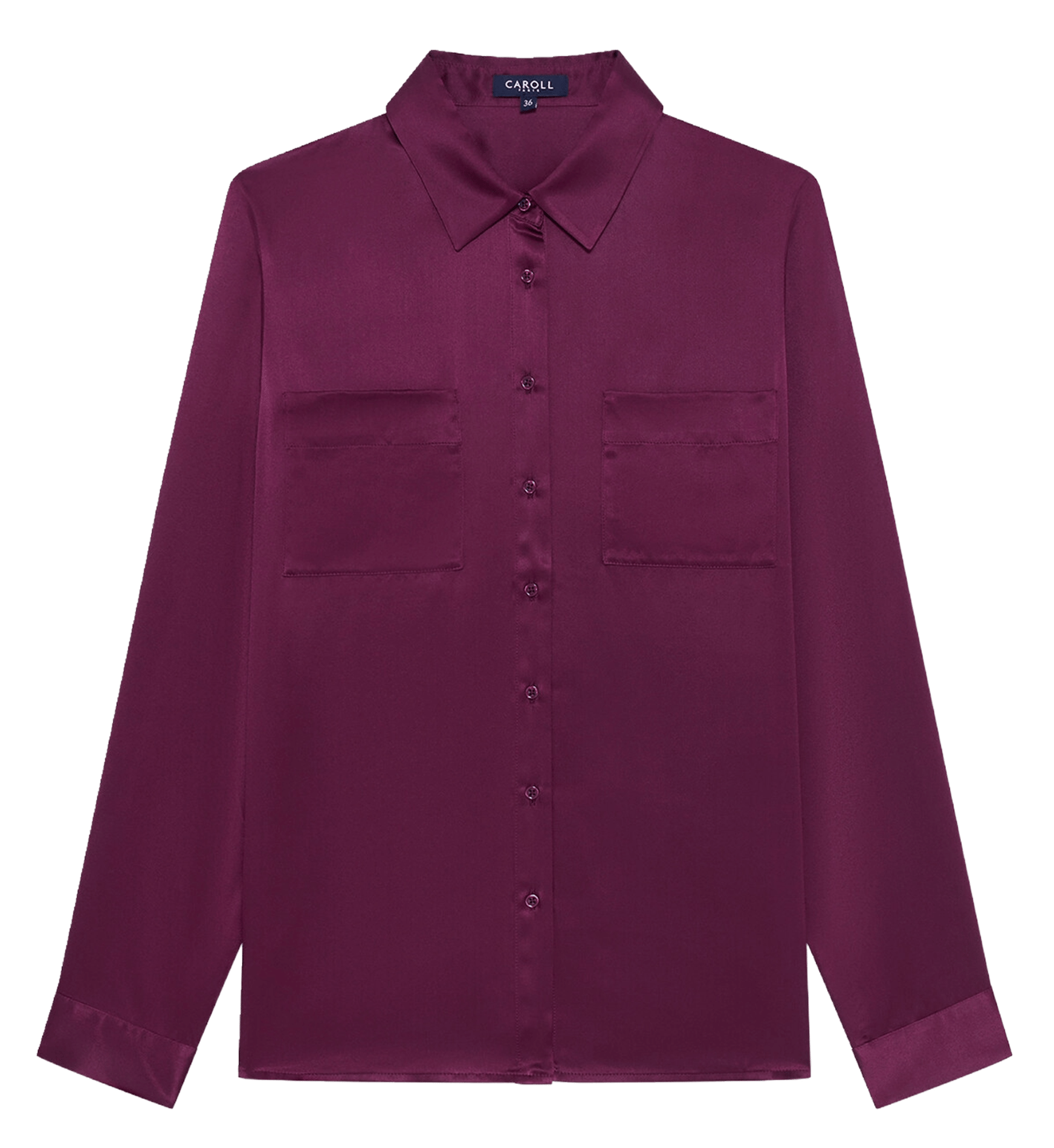Chemise en soie col classique | Prune CAROLL Femme