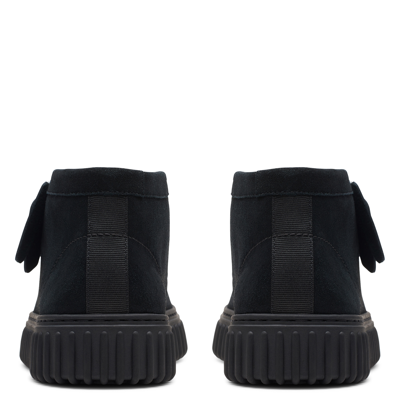Bottines à lacets en cuir velours CLARKS Noir