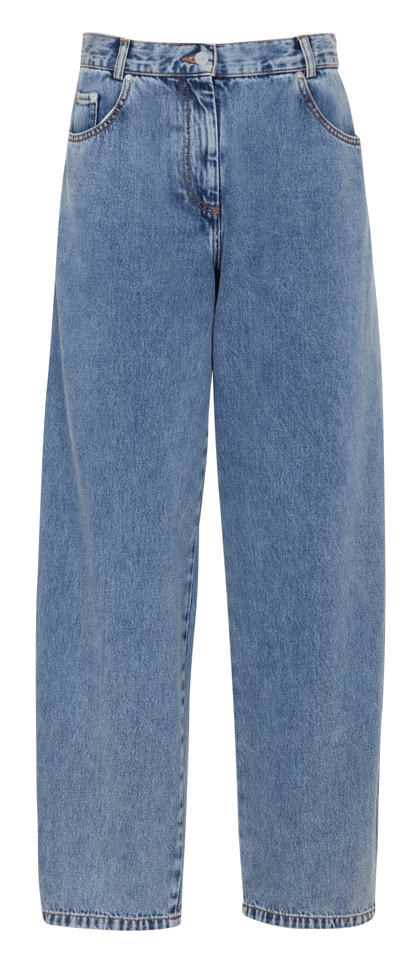 High-rise cotton mom jeans MARGAUX LONNBERG Blue